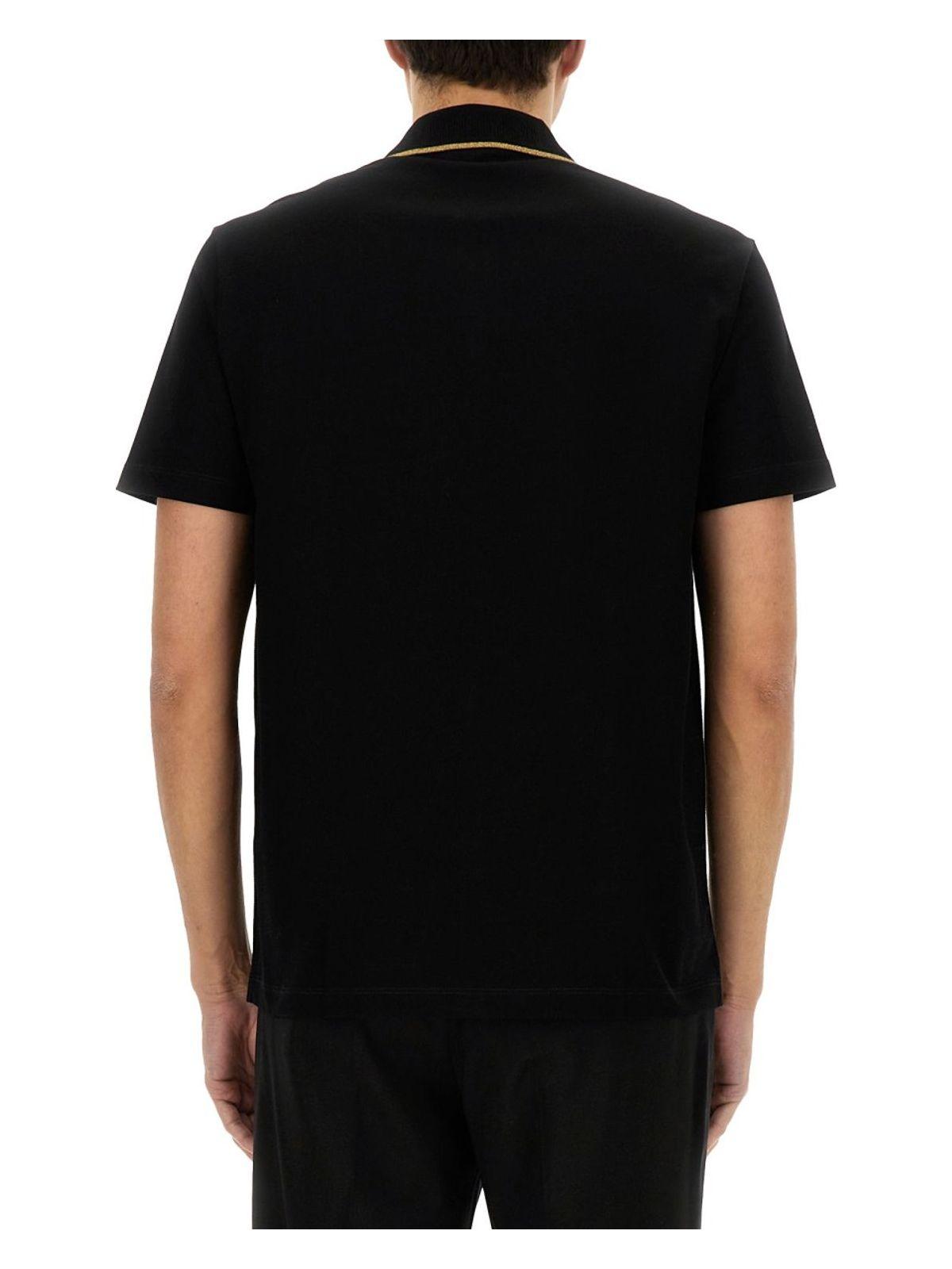 Tシャツ・カットソー VERSACE Black Piquet Polo Shirt Versace Piquet Polo T-shirt In Black | ModeSens