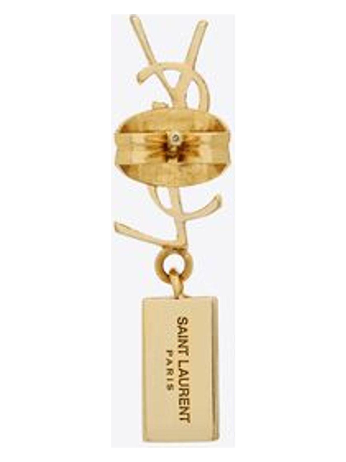 イヤリング SAINT LAURENT SINGLE PAMPIL EARRINGS Saint Laurent Single Pampil Earrings in Metallic | Lyst