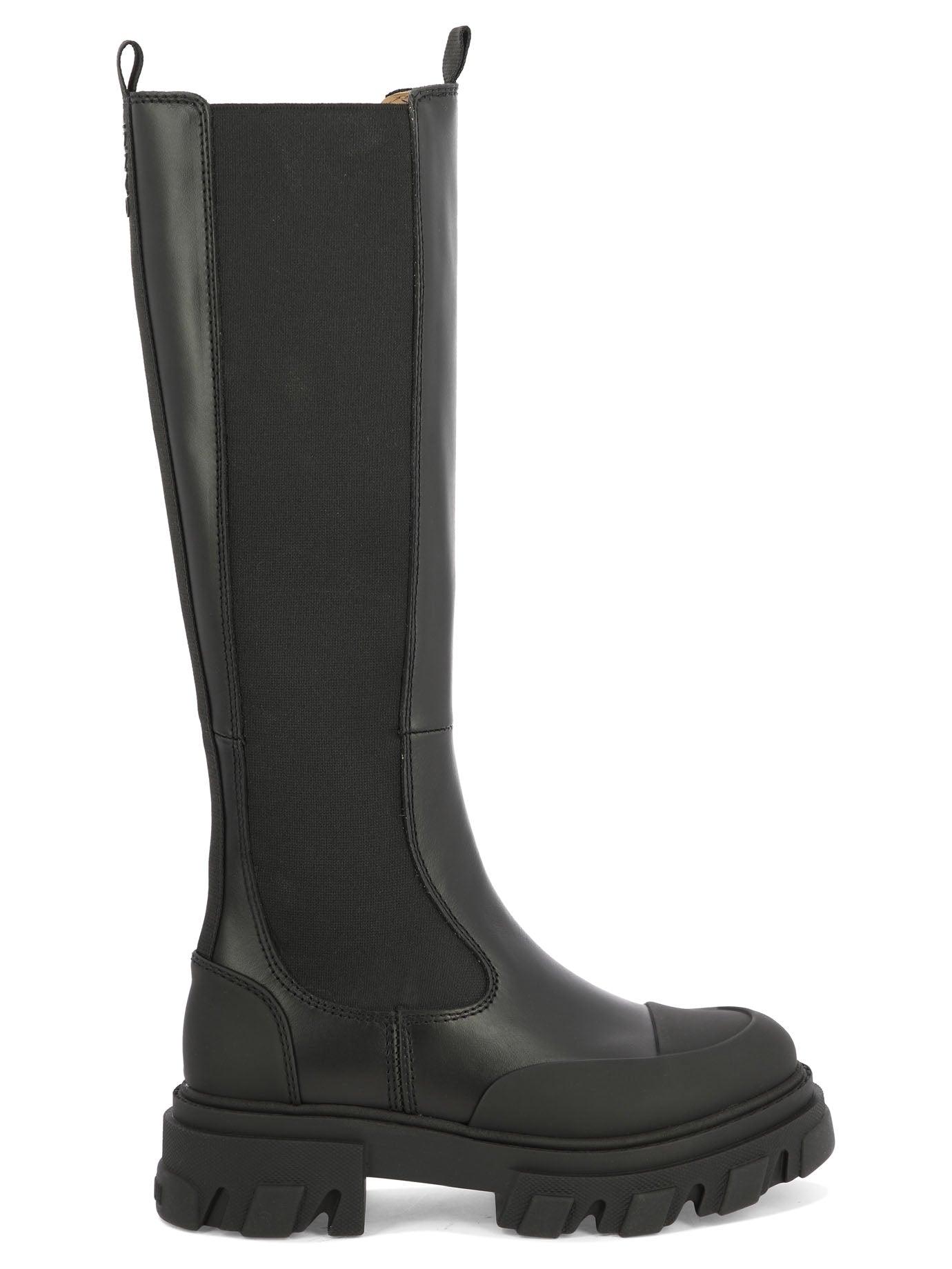 ganni chelsea boots black