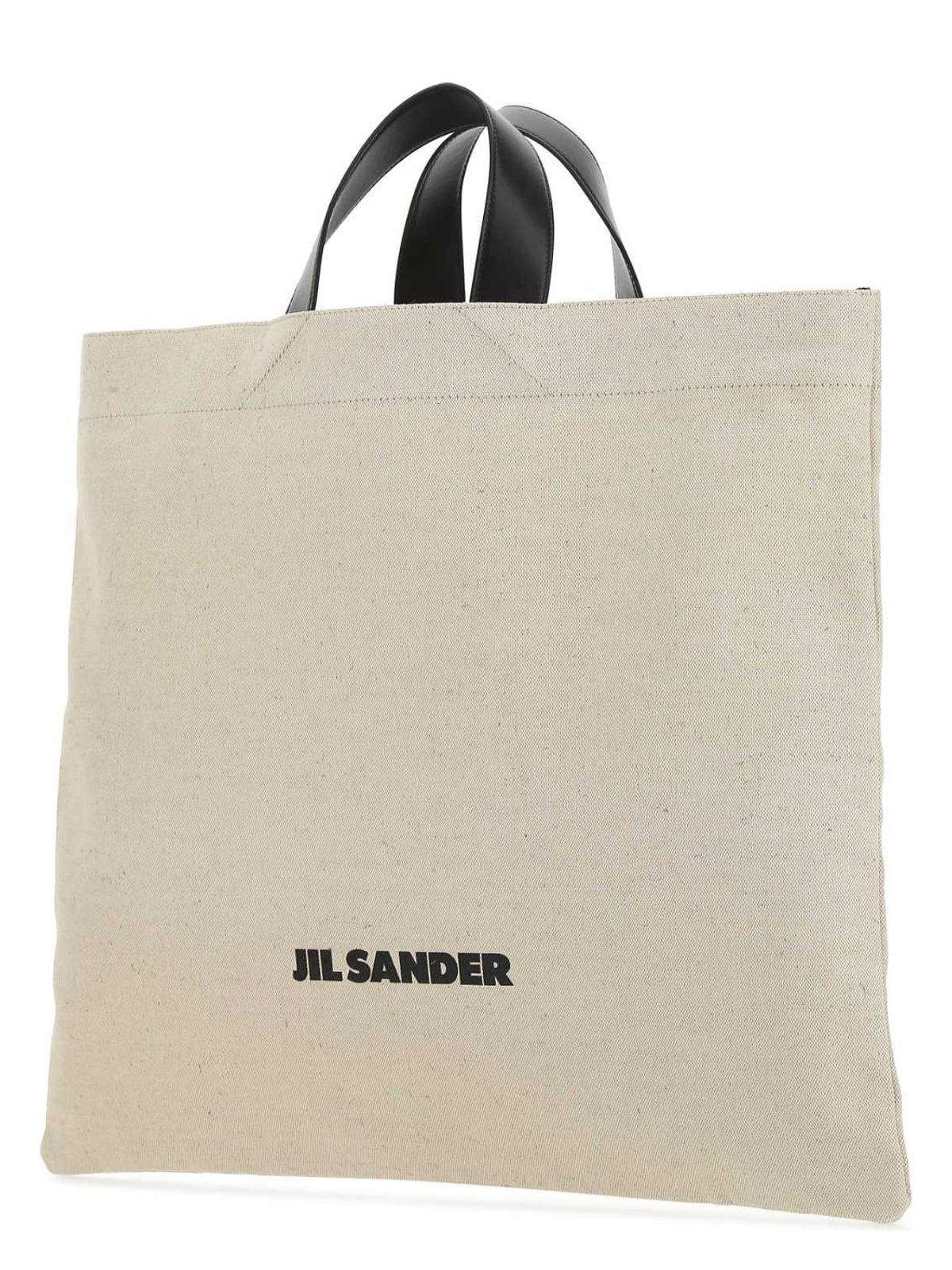 トートバッグ JIL SANDER SAND CANVAS SHOPPING BAG Jil Sander Canvas Shopping Bag - Sand | Garmentory