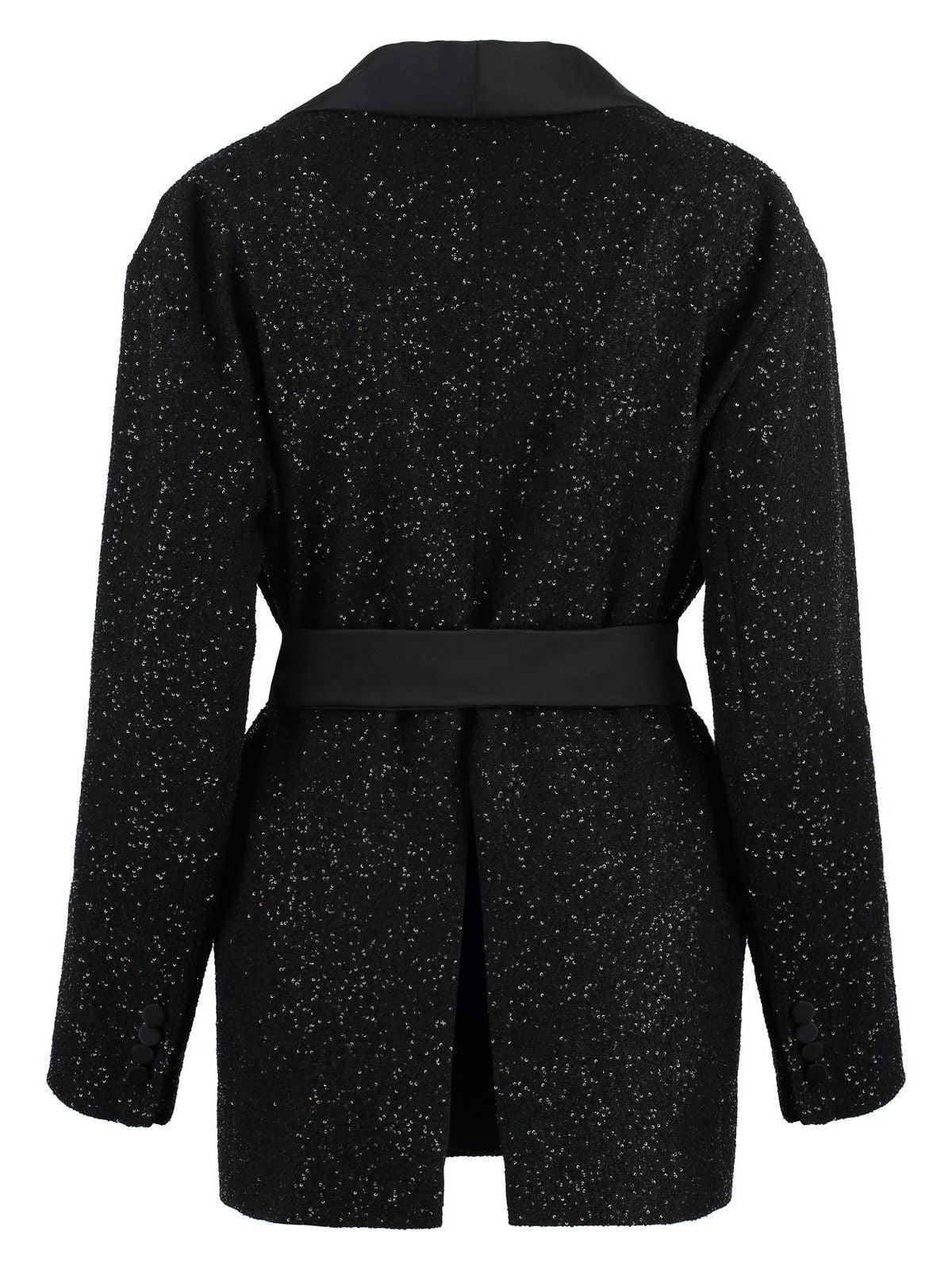 Max Mara Pau Sequin Blazer in Black | Lyst