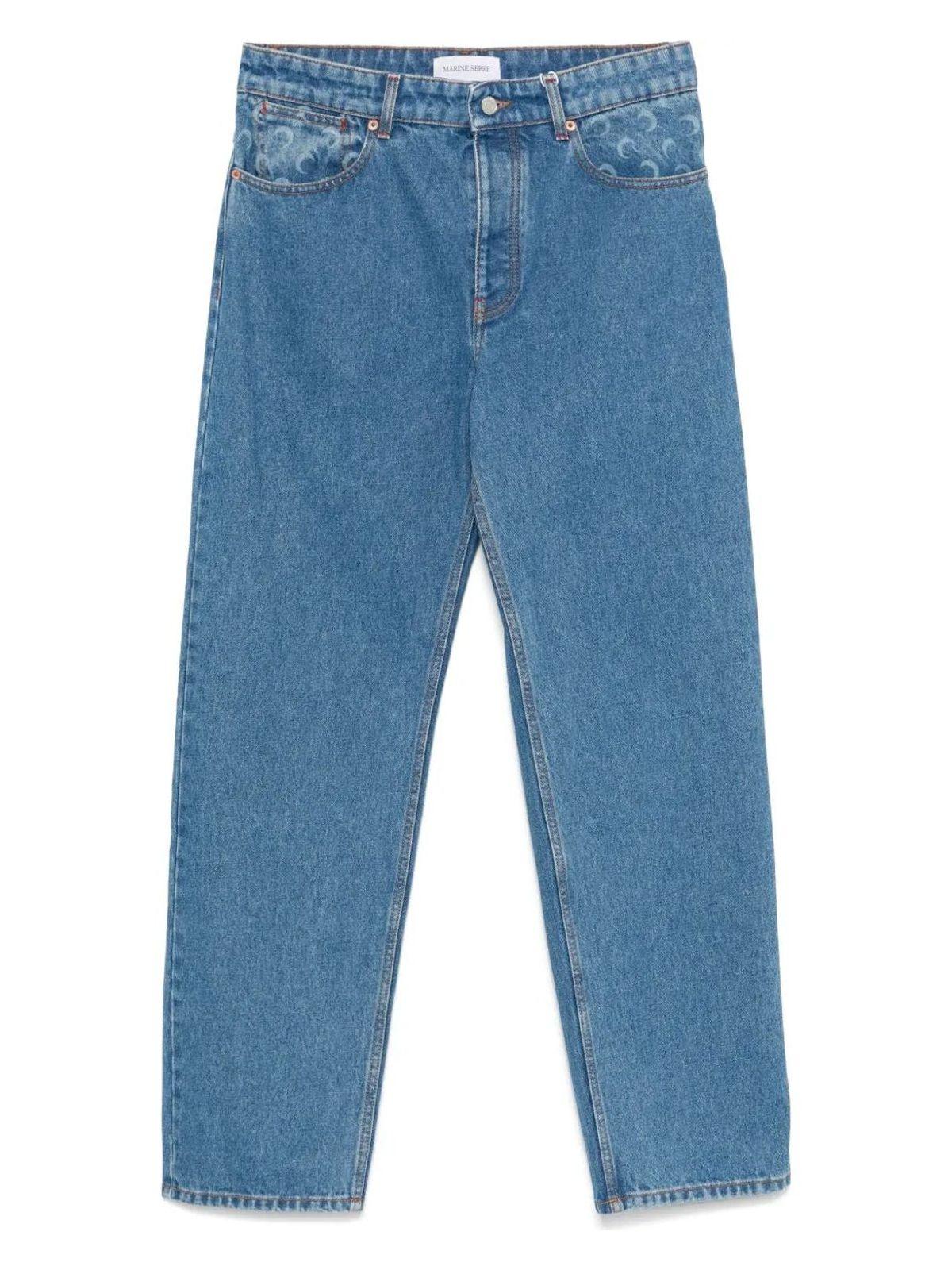 デニム・ジーパン MARINE SERRE SS23 JEANS IN DENIM (P009SS23WU_DENCO000406) Trousers & Jeans • Marine Serre