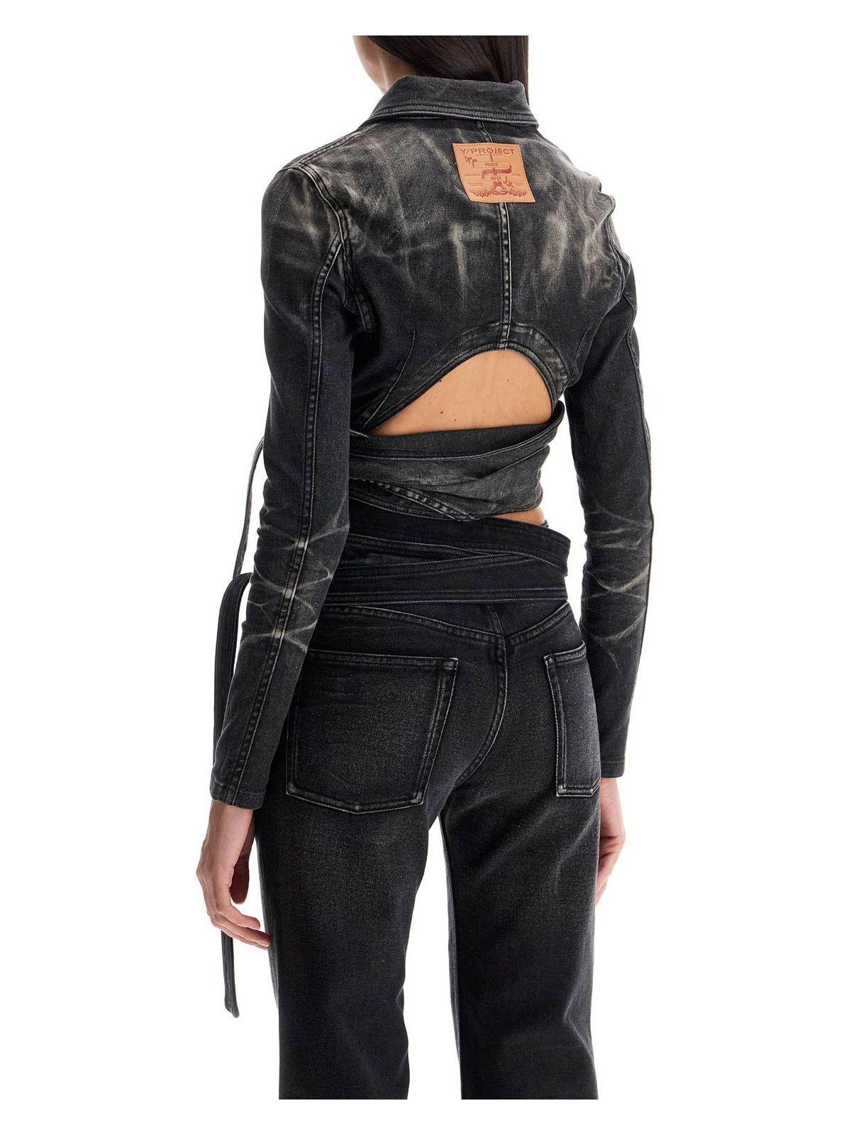ジャケット Y PROJECT Women Outer 201BL009F533 BLACK Black Y. Project Jean and denim jackets for Women | Online Sale up
