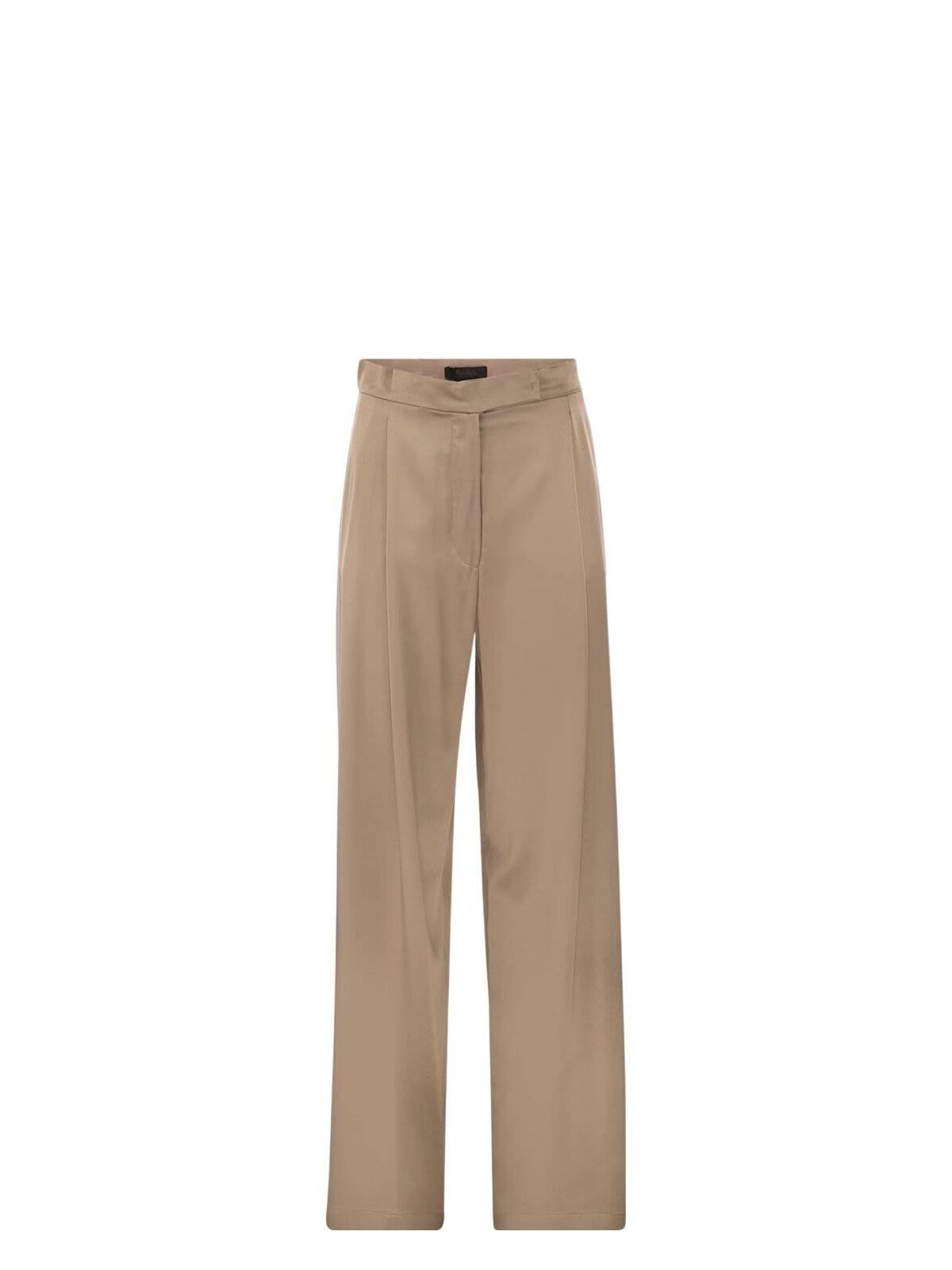パンツ Max Mara Antiqued silk satin Fiesta wide-leg pant Max Mara Antiqued Silk Satin Fiesta Wide-Leg Pant in Natural
