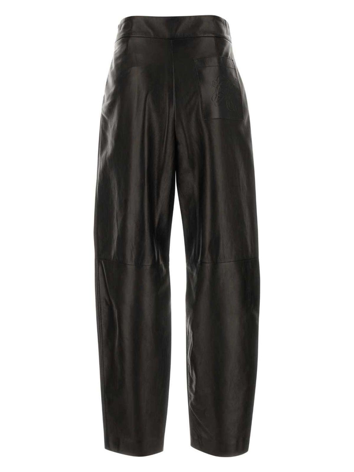 パンツ GIORGIO ARMANI BLACK LEATHER PANT Giorgio Armani Leather Pant in Black | Lyst