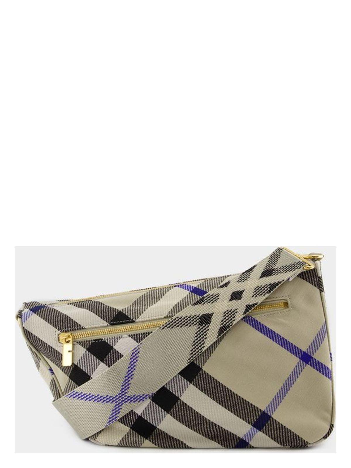 Burberry Embroidered Fabric Medium Shield Crossbody Bag