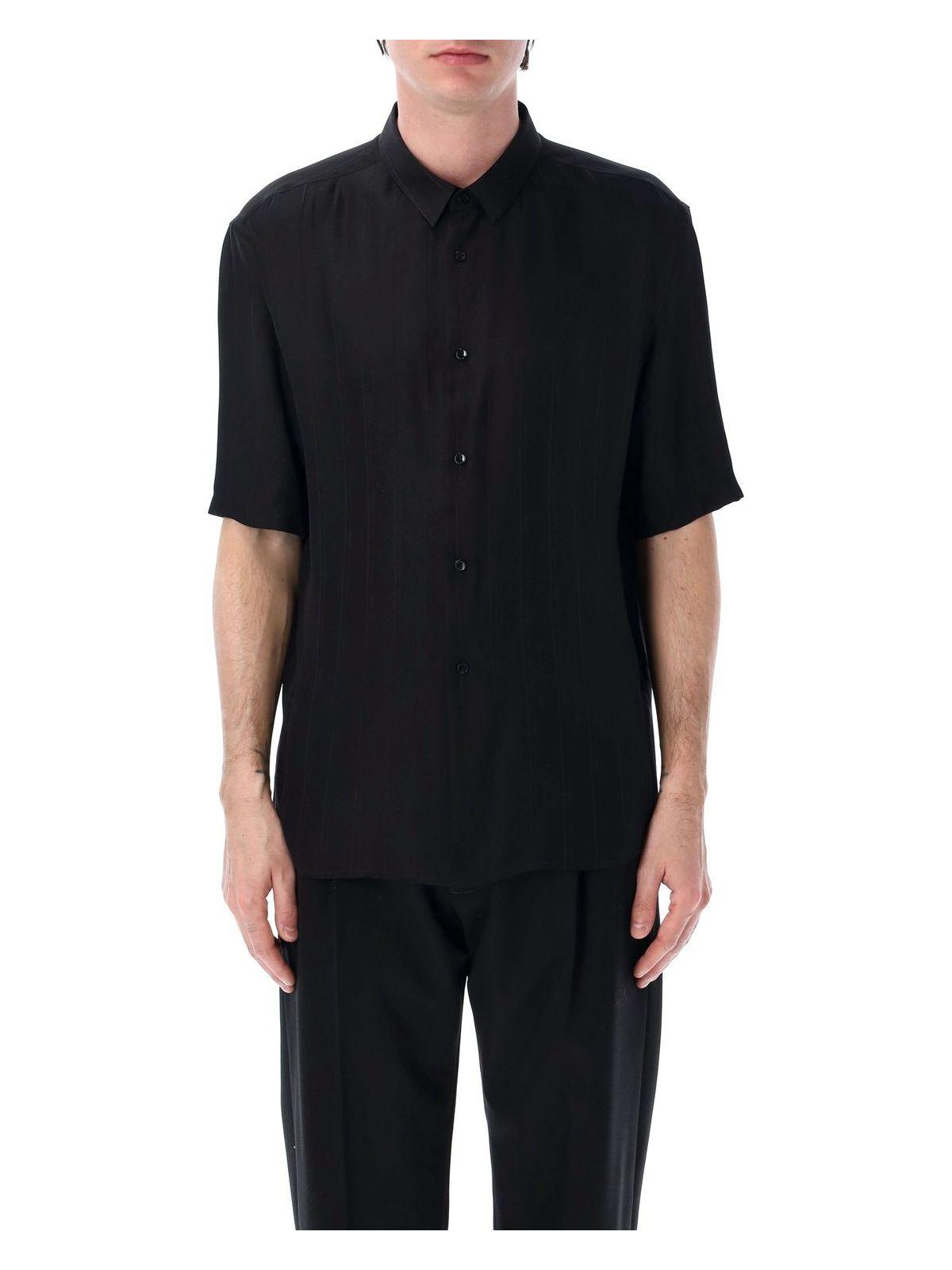 Tシャツ・カットソー Saint Laurent POLO BOWLING SHIRT STRIPE CASSANDRA Saint Laurent Polo Bowling Shirt Stripe Cassandra in Black