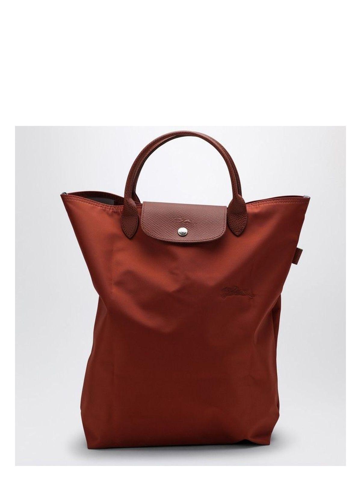 ハンドバッグ Longchamp Chestnut-Coloured M Le Pliage Red Shopping Bag Longchamp Chestnut-Coloured M Le Pliage Shopping Bag | Lyst UK
