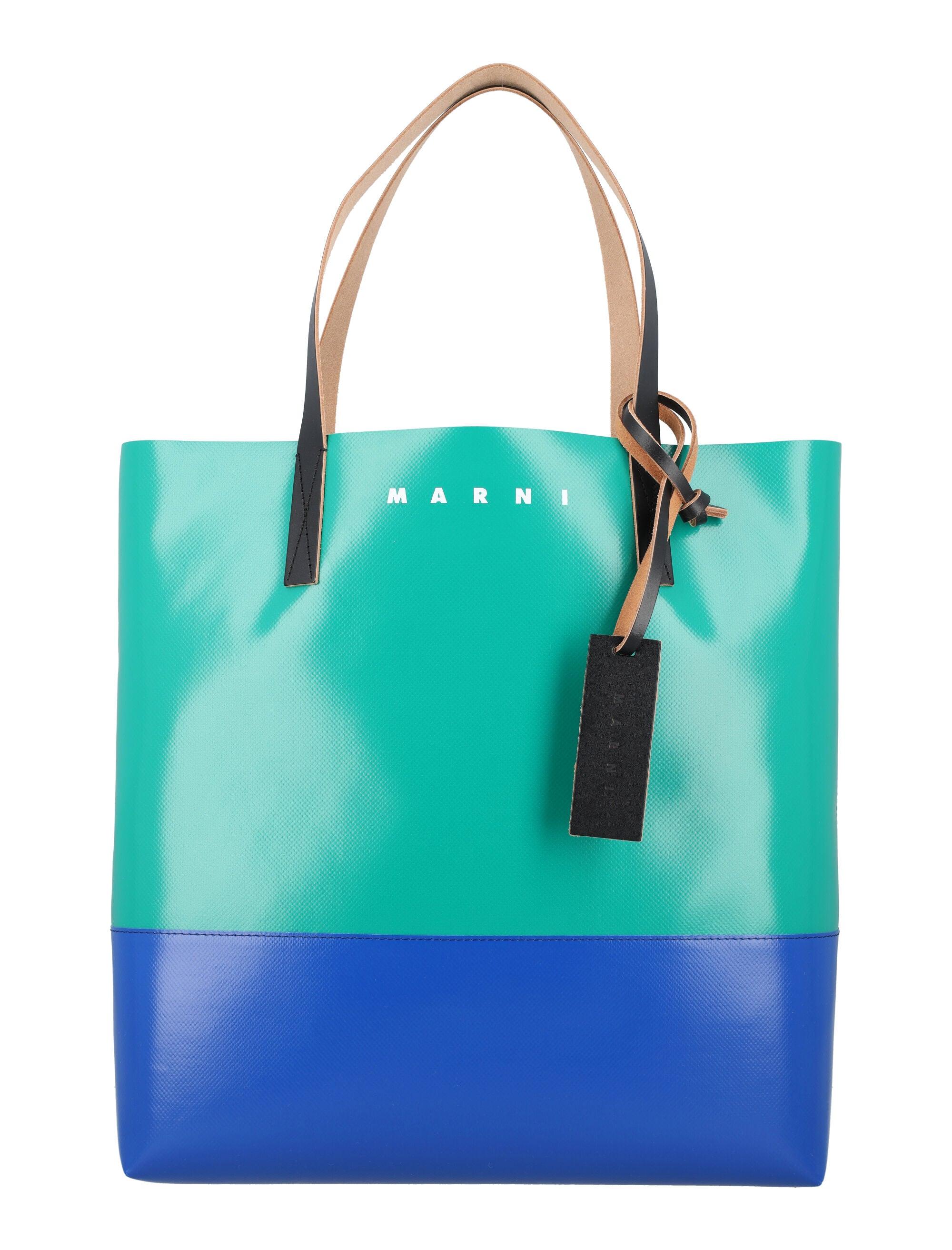 Marni Two Tone Shopping Bag in Blue | Lyst