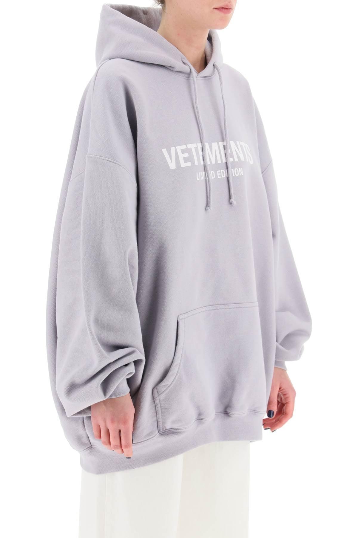 Vetements Oversized Limited Edition Logo Hoodie in Blue | Lyst
