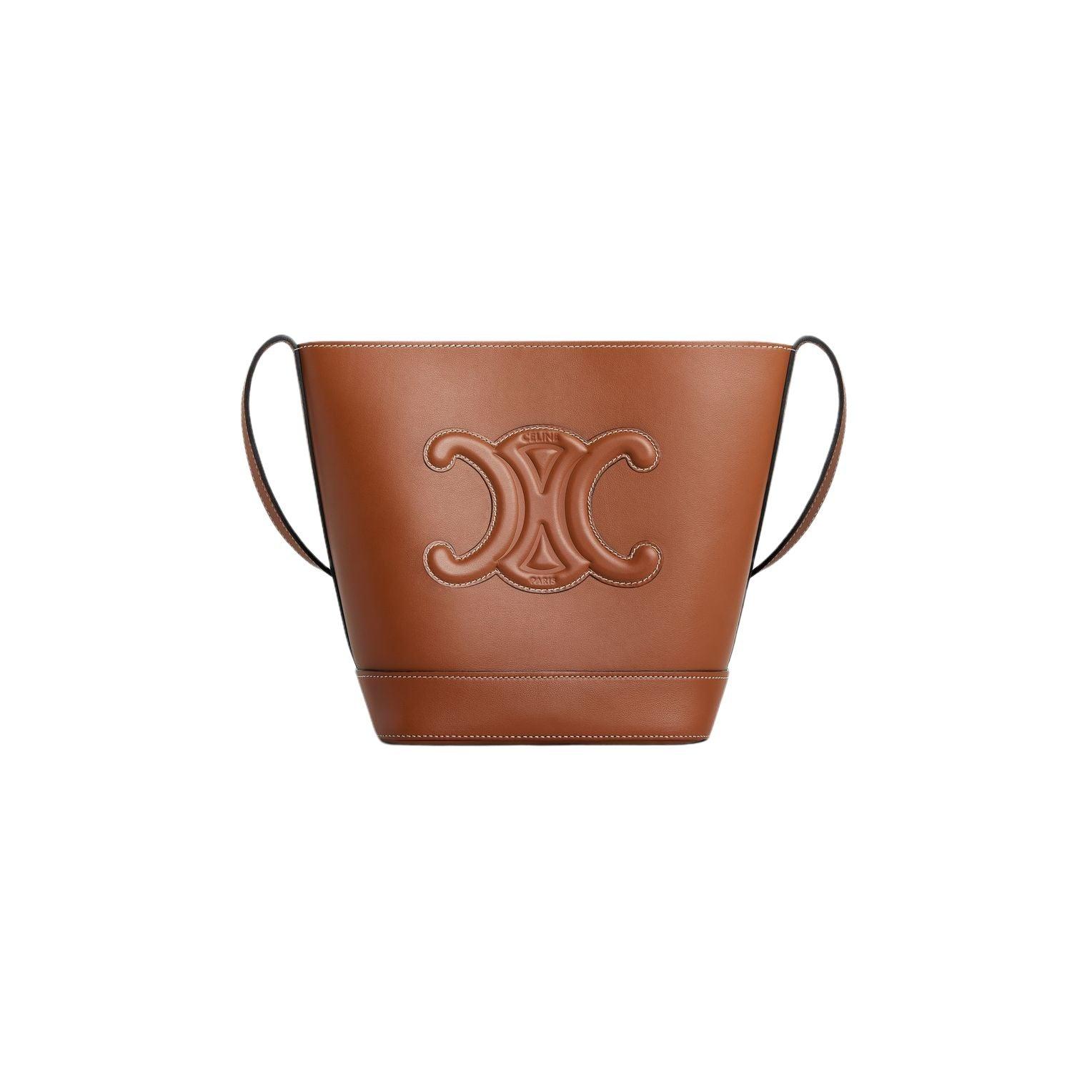 BESACE CUIR TRIOMPHE IN TRIOMPHE CANVAS AND CALFSKIN - TAN