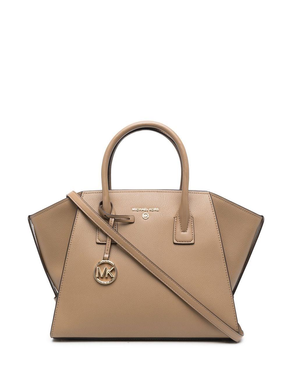 Michael Kors Avril Large Satchel in Natural Lyst