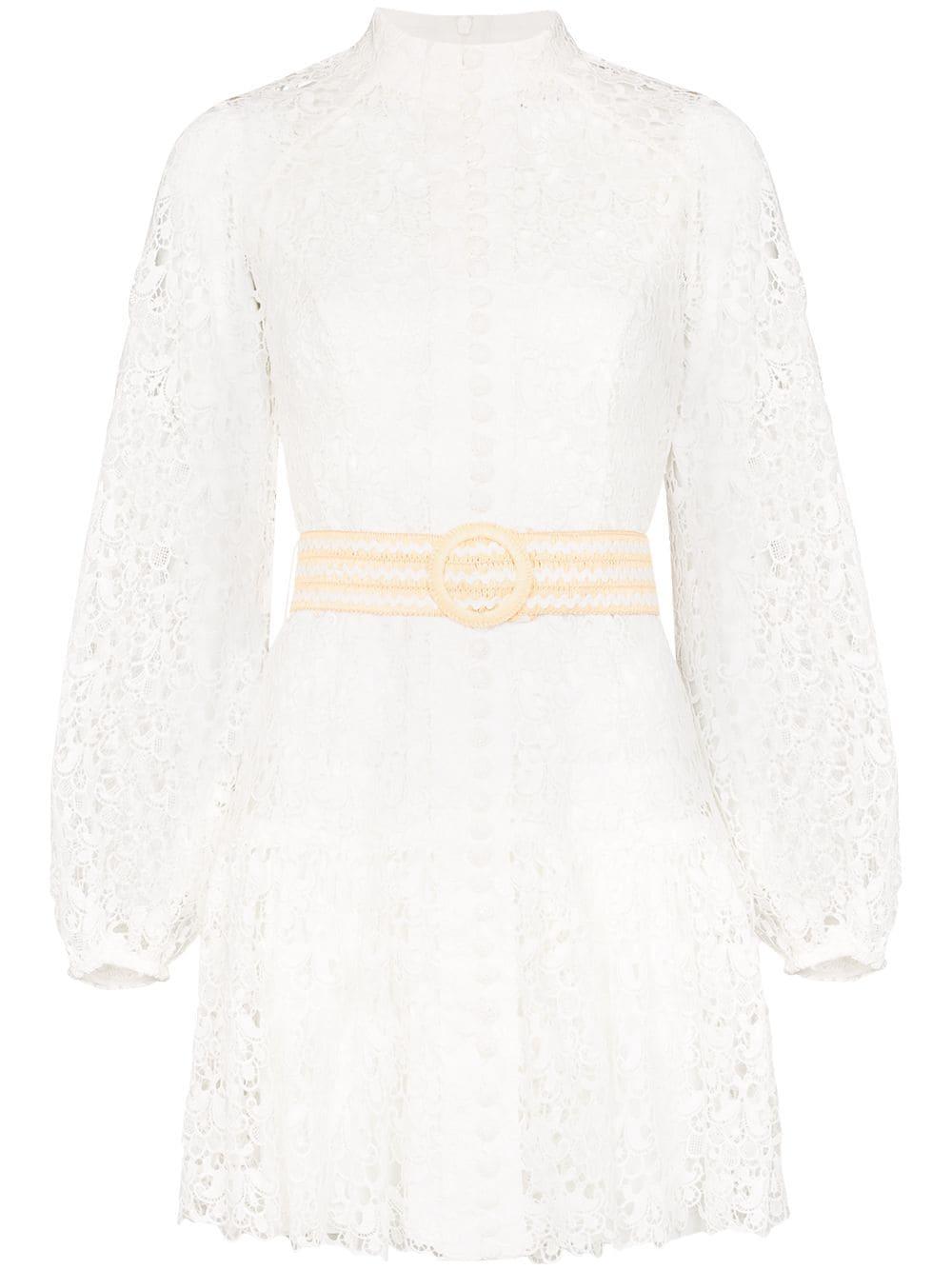 Zimmermann Synthetic Guipurelace Mini Dress in White Save 3 Lyst