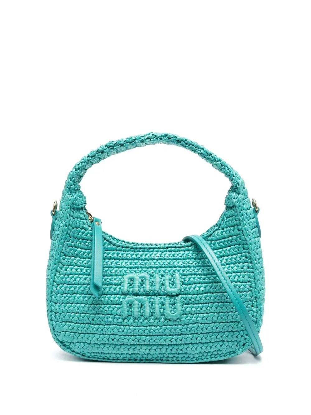 Miu Miu Crochet Bag in Blue | Lyst