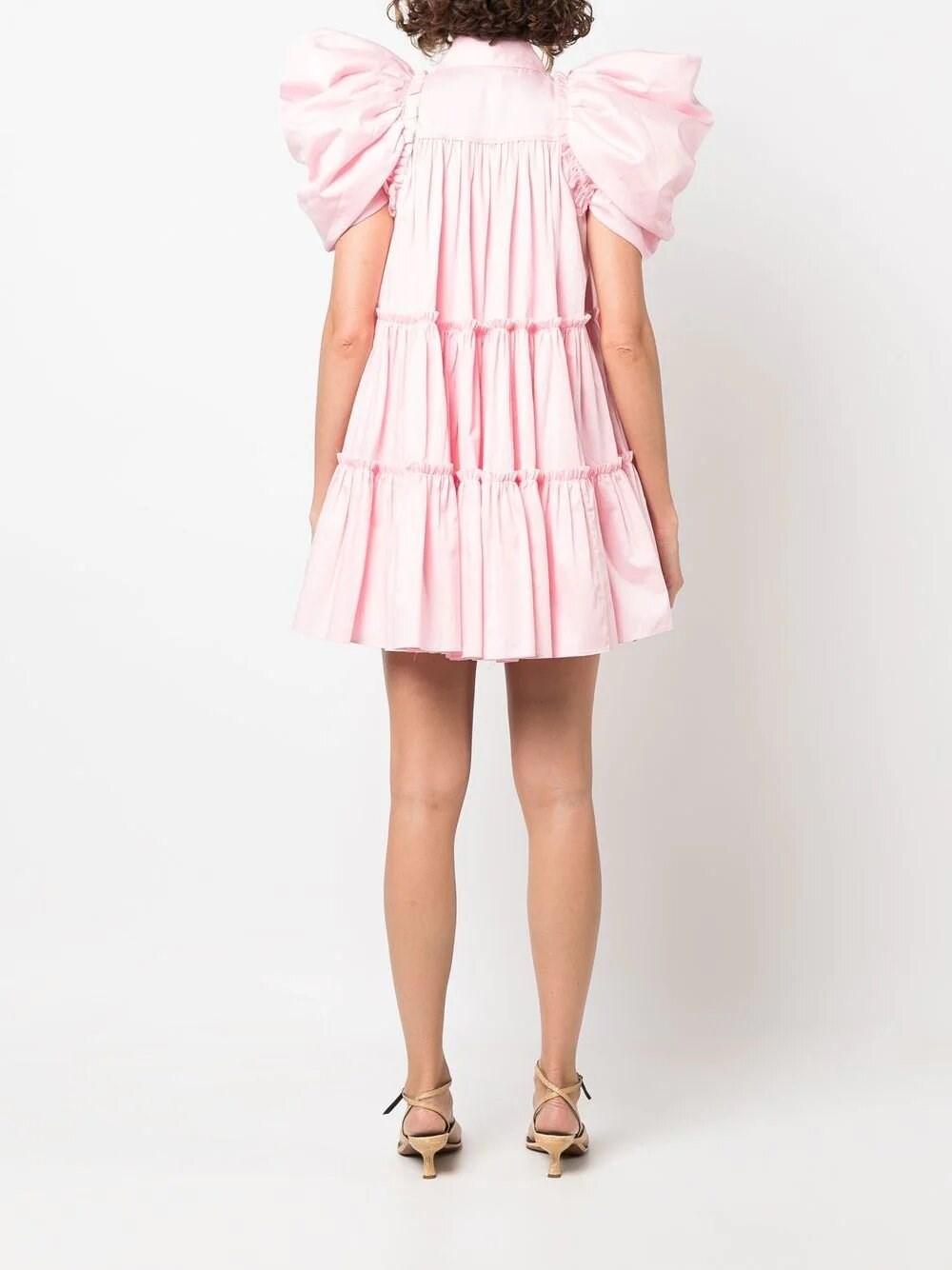 Aje. Swift Butterfly-sleeve Mini Shirtdress in Pink | Lyst