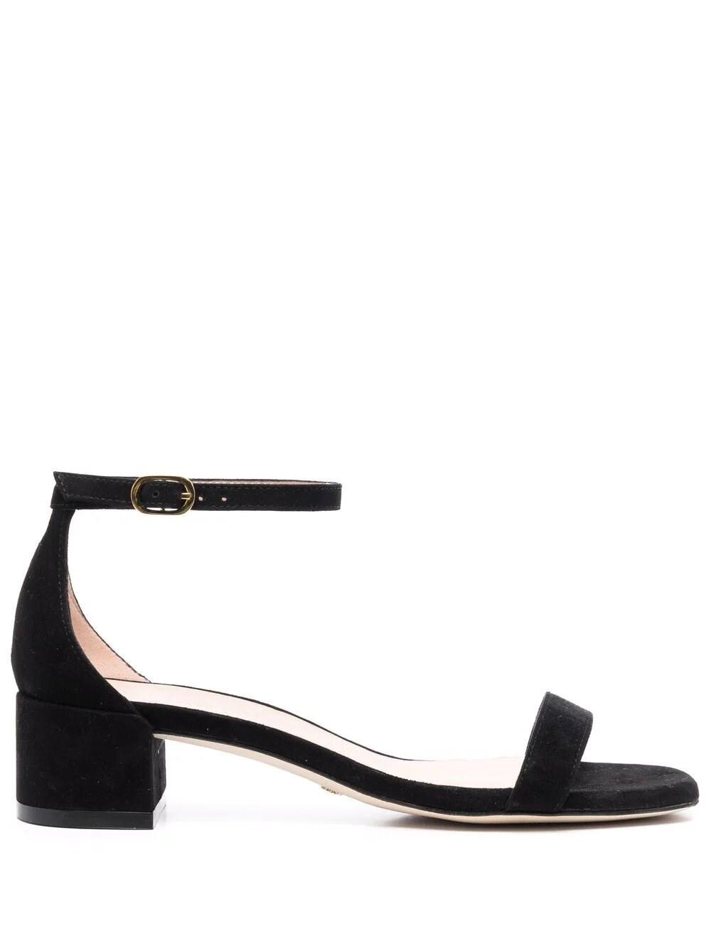 black low heel platform sandals