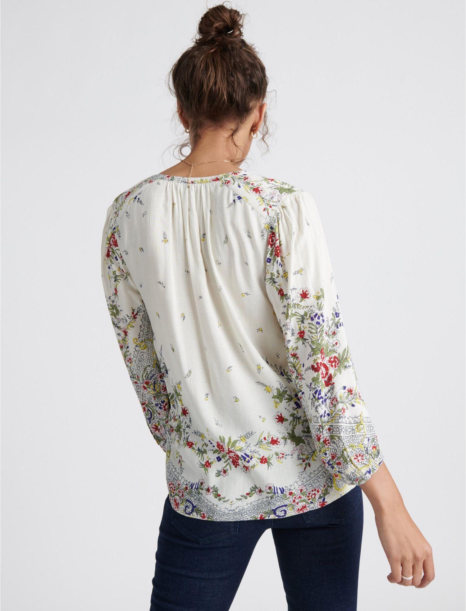 lucky brand julie pintuck top