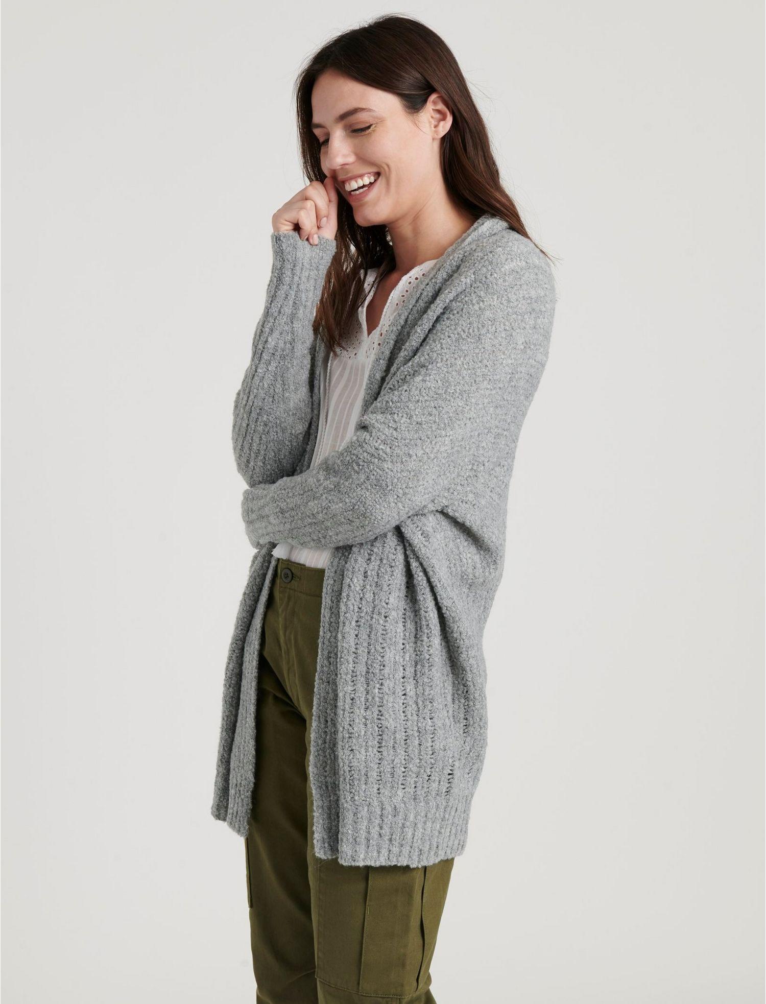 Lucky Brand Wool Cocoon Cardigan in Grey (Gray) - Lyst