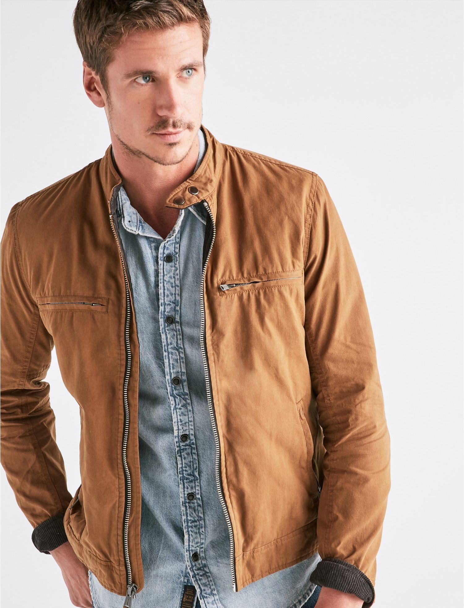 Lucky Brand Synthetic Waxed Bonneville Jacket in Tobacco (Brown) for ...