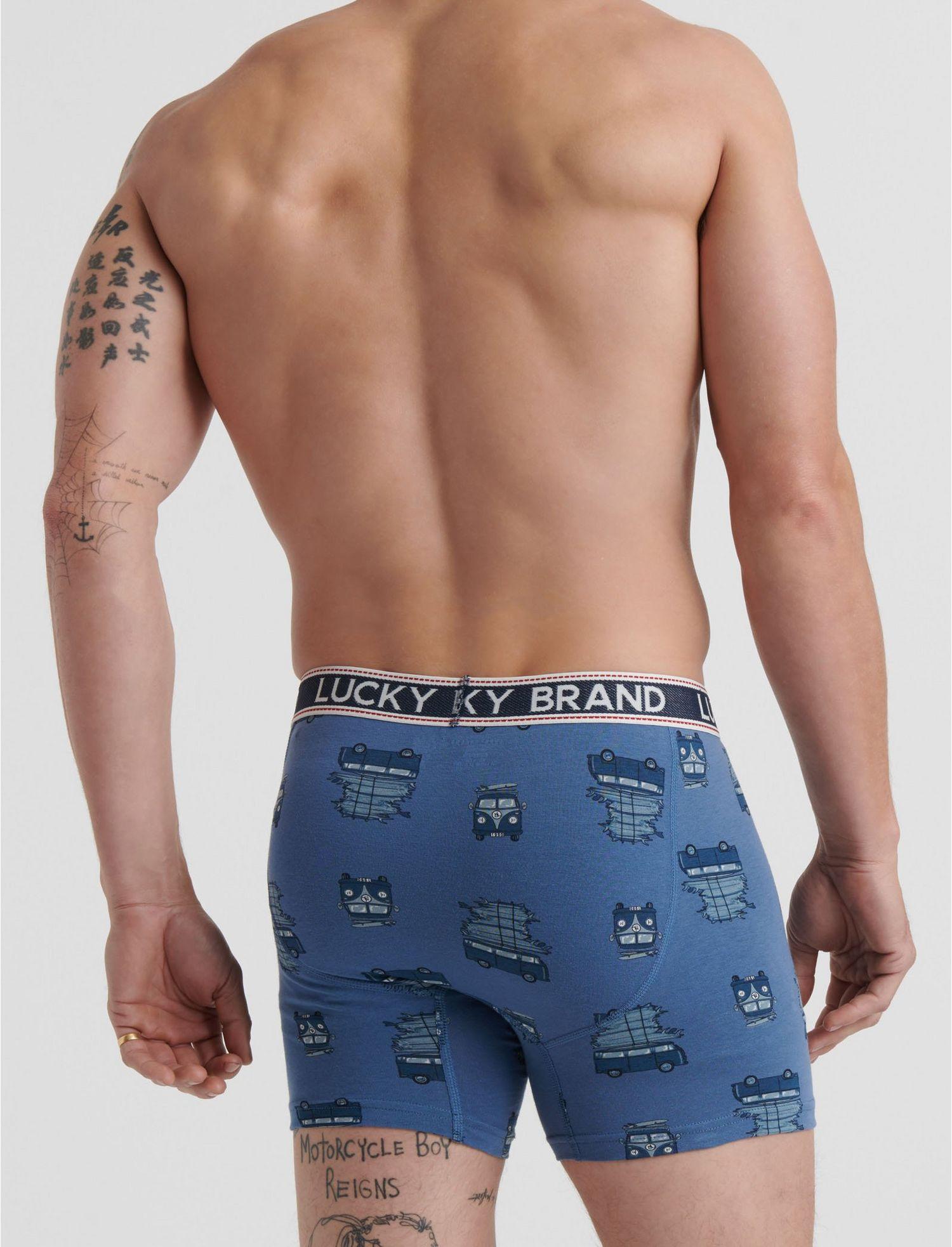 Lucky Brand Cotton 3 Pack Stretch Boxer Brief in Blue for Men - Lyst