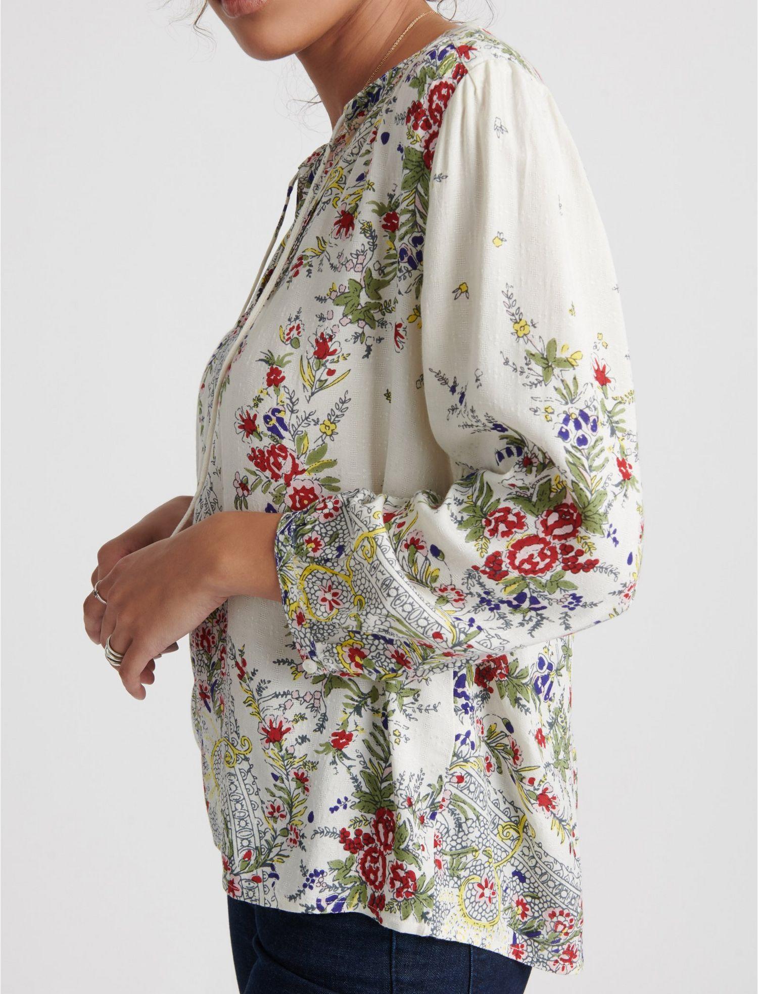 lucky brand julie pintuck top