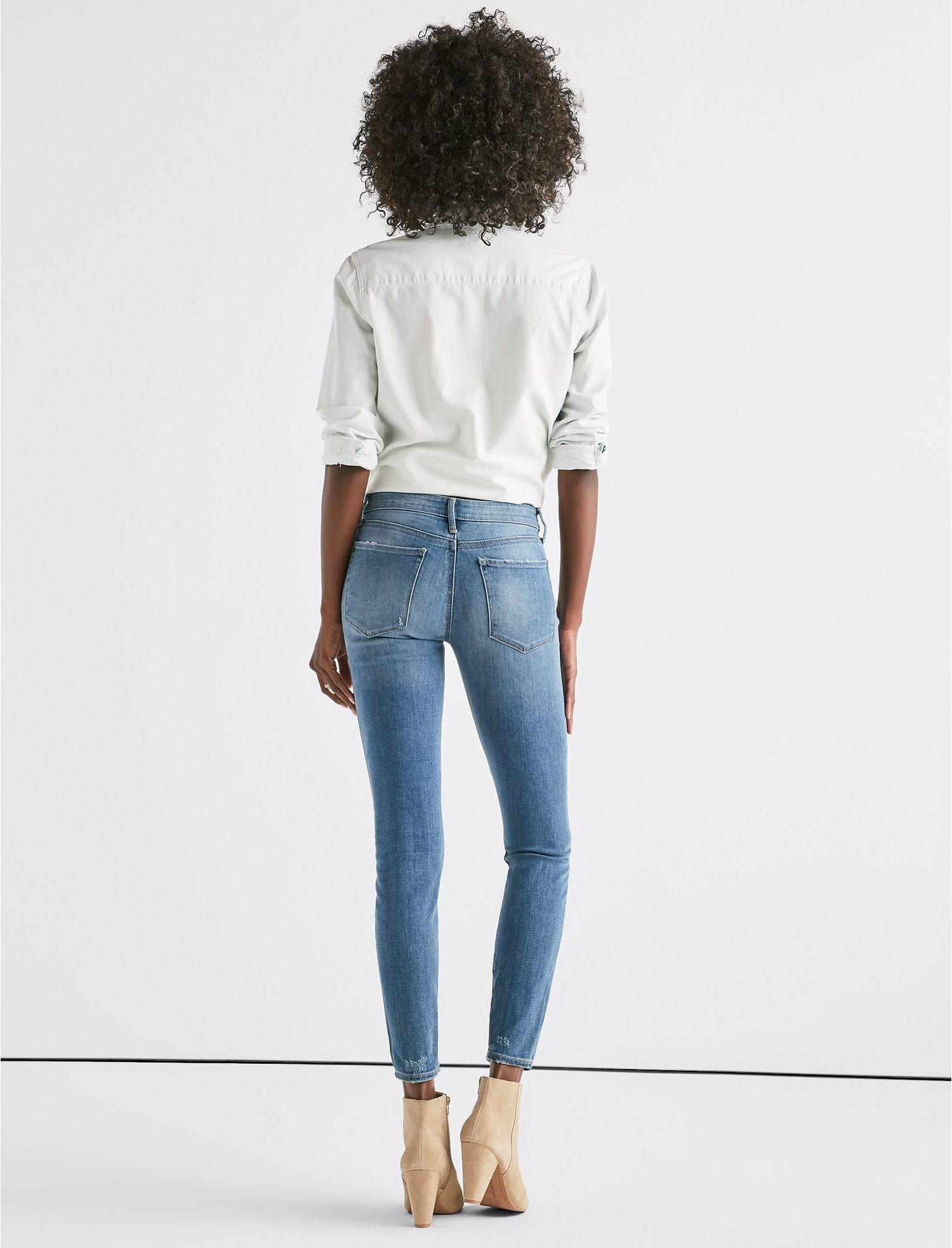 Lucky Brand Denim Ava Mid Rise Skinny Jean in Blue - Lyst