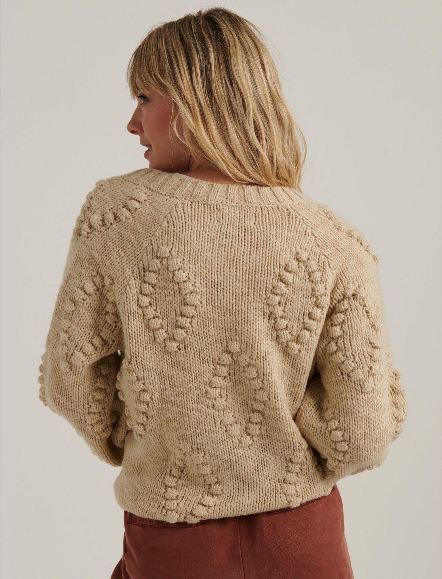 lucky brand bobble diamond cardigan