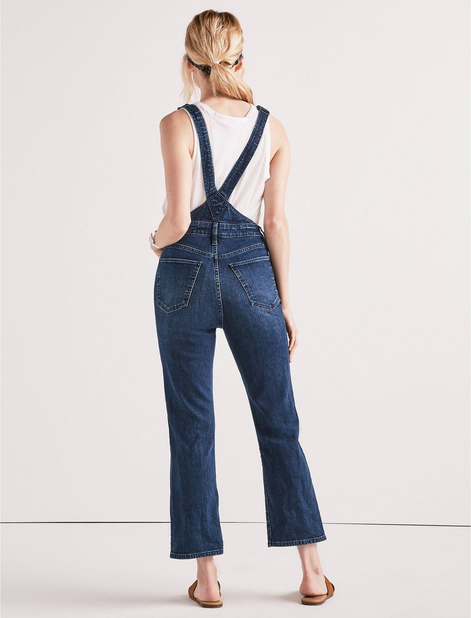 Lucky Brand Cotton Bridgette Crop Flare Overall in Blue - Lyst