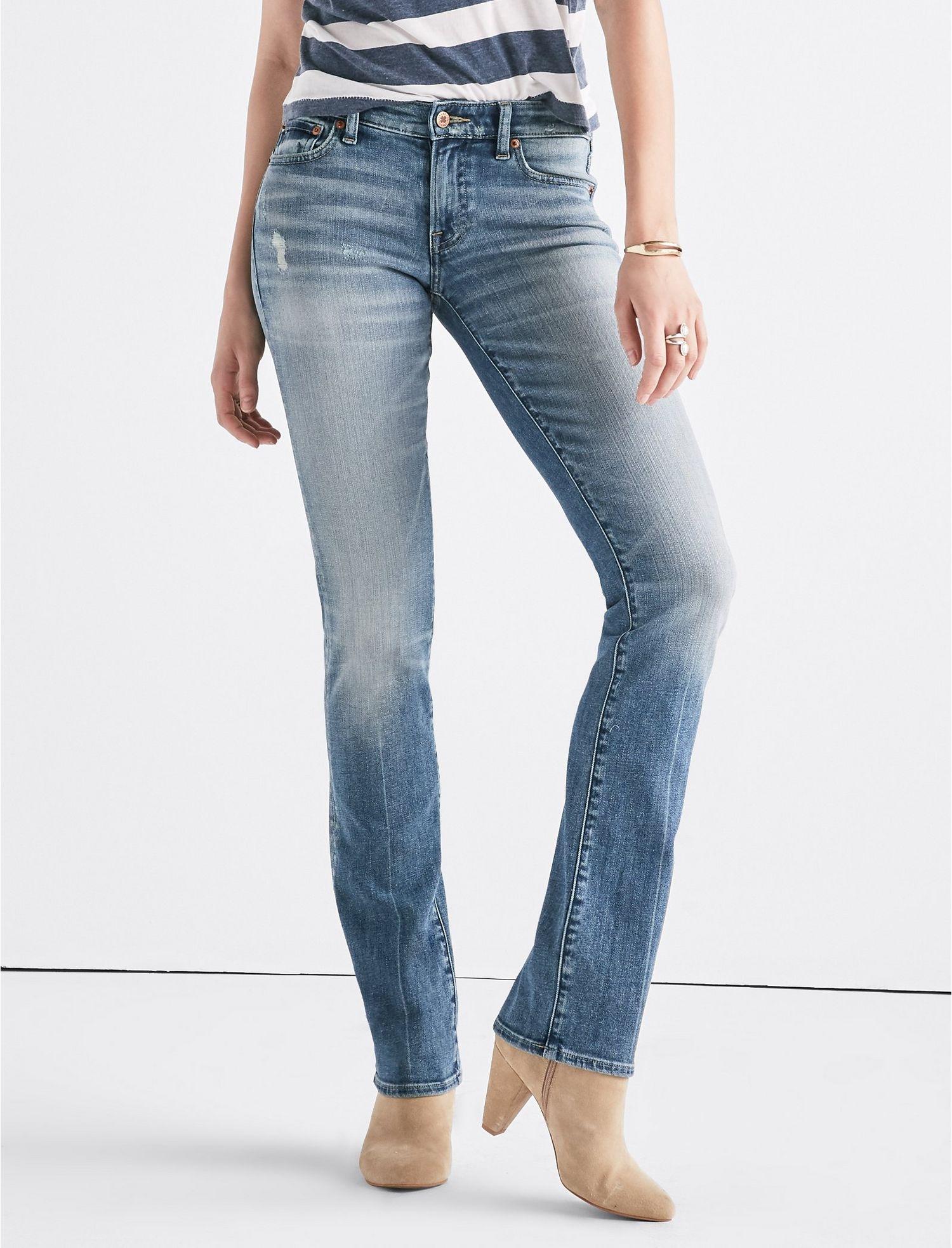 Lucky Brand Denim Sweet Mid Rise Straight Jean in Blue