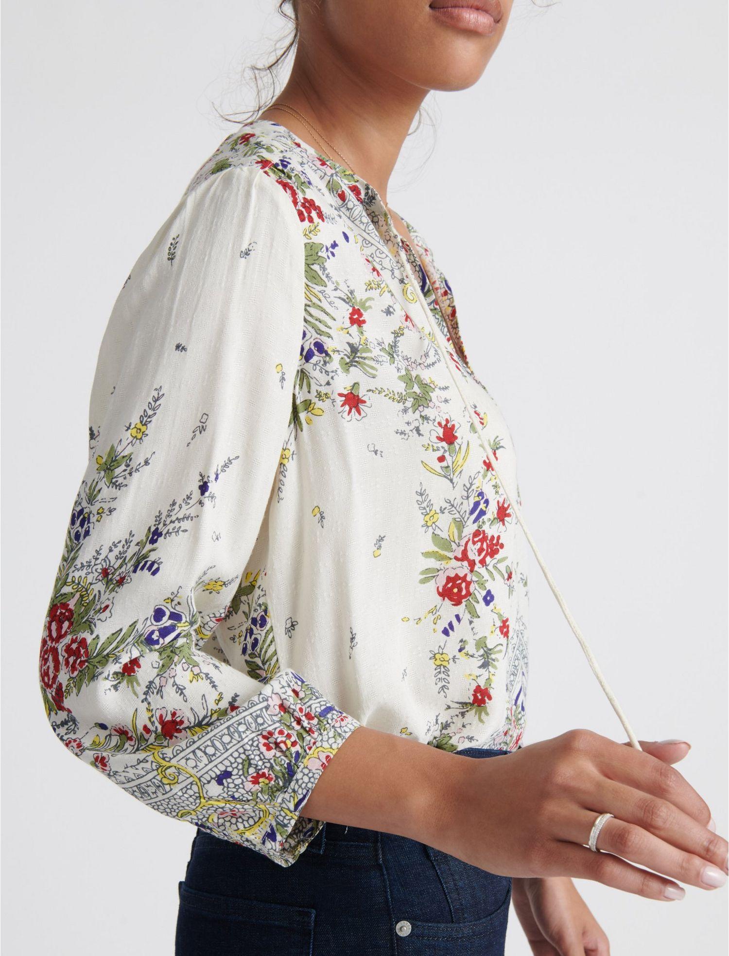 lucky brand julie pintuck top