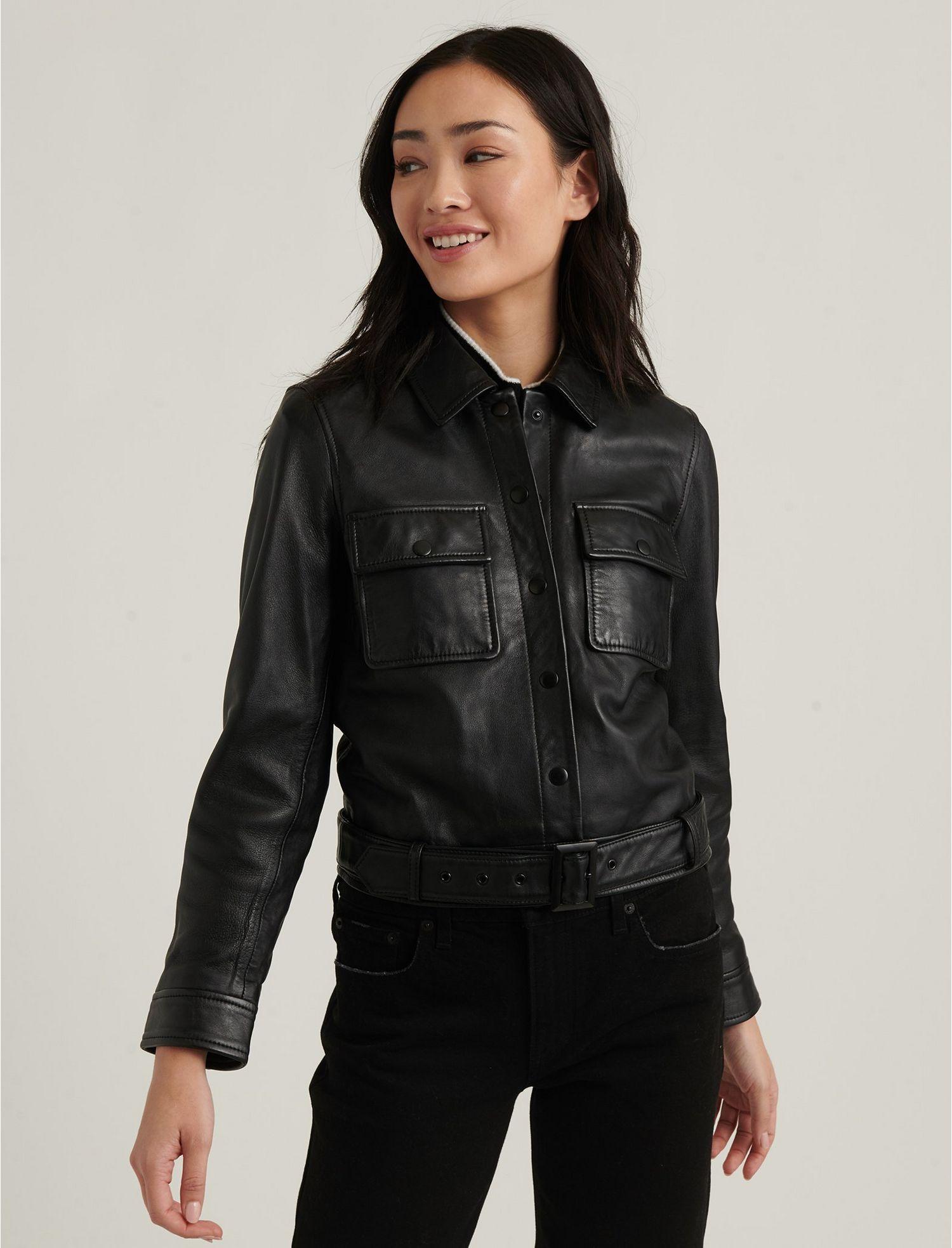 Lucky Brand Leather Utility Jacket in Black Save 22 Lyst