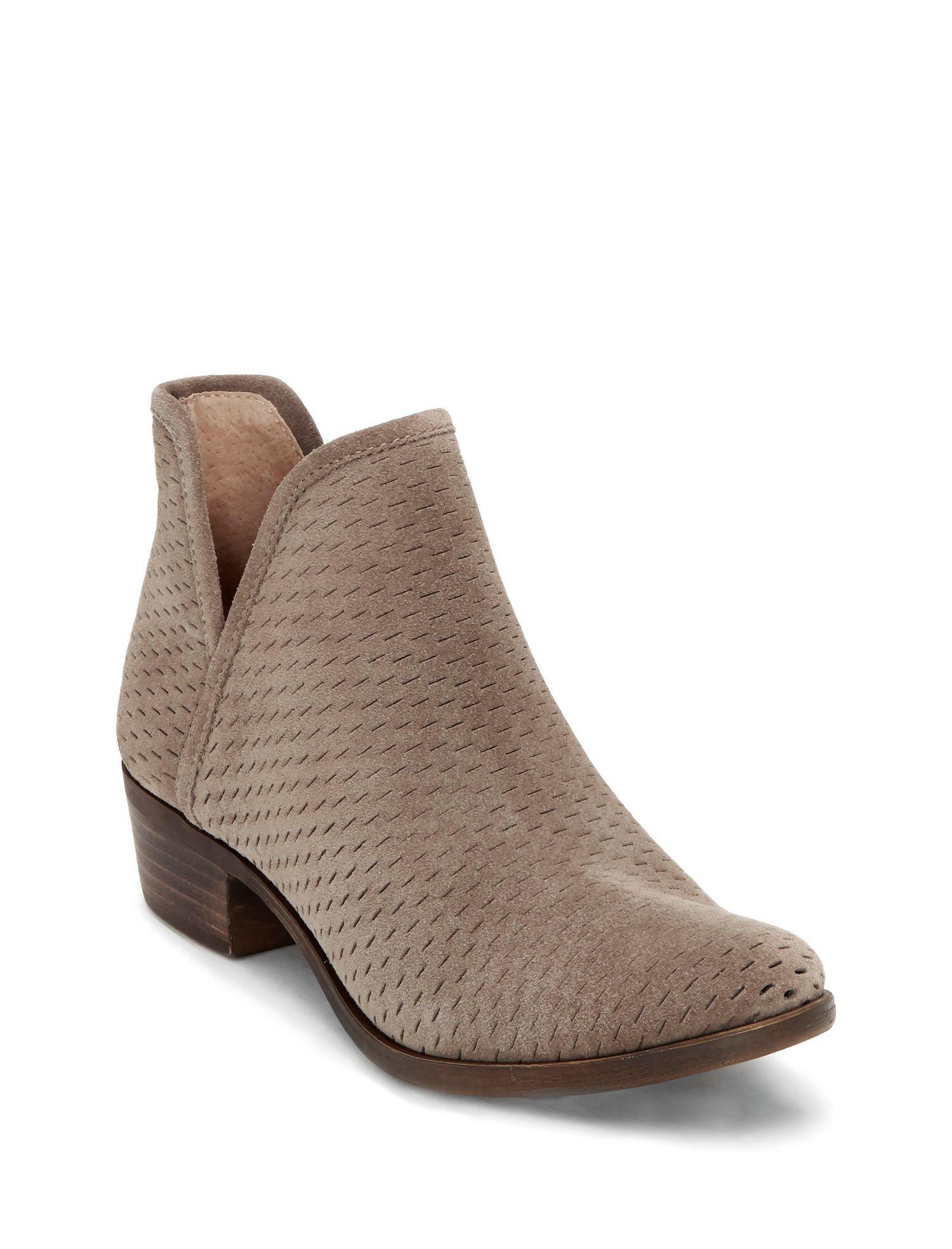Lucky Brand Leather Baley Suede Bootie in Brown - Lyst