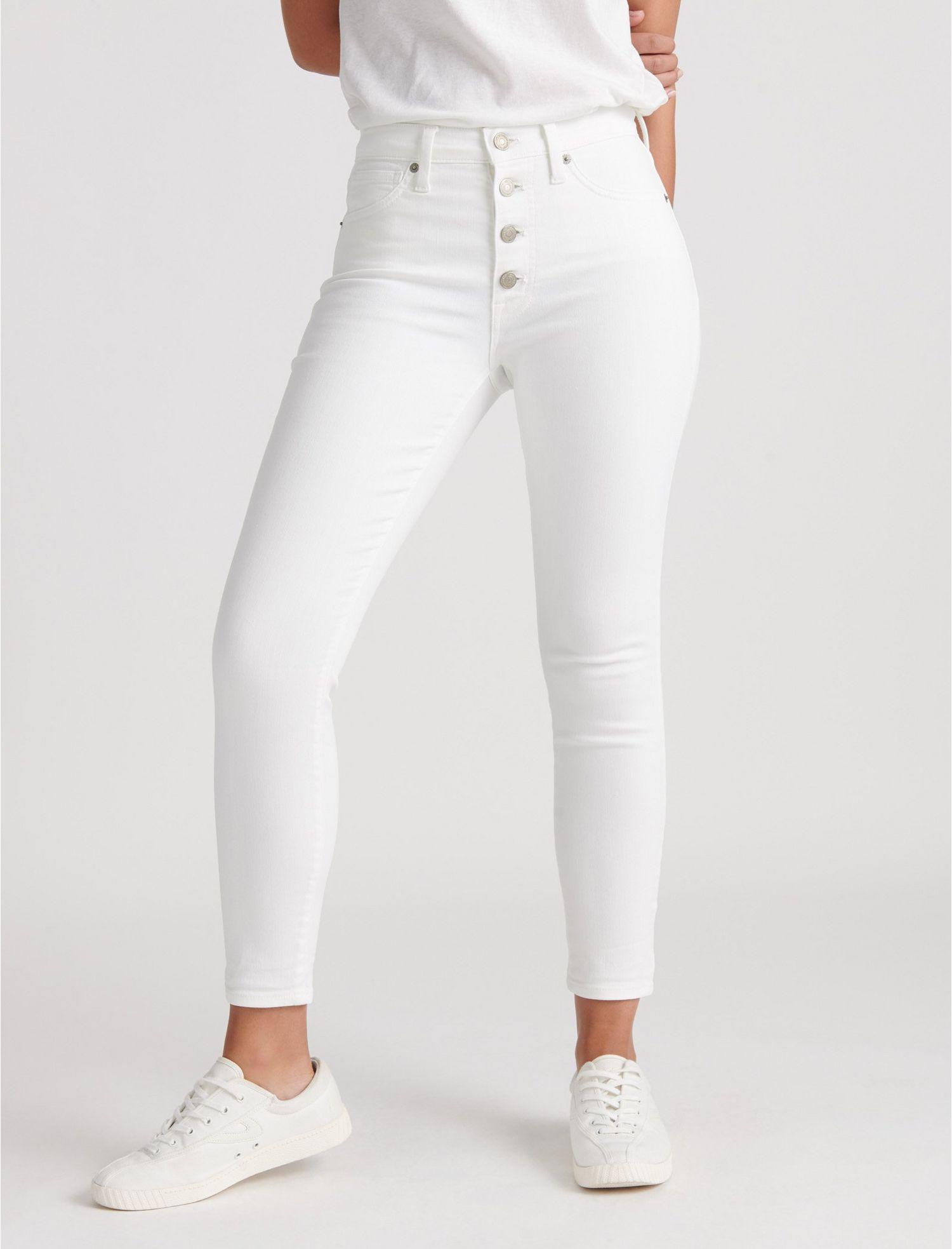 Lucky Brand Denim High Rise Bridgette Skinny Jean in White - Lyst