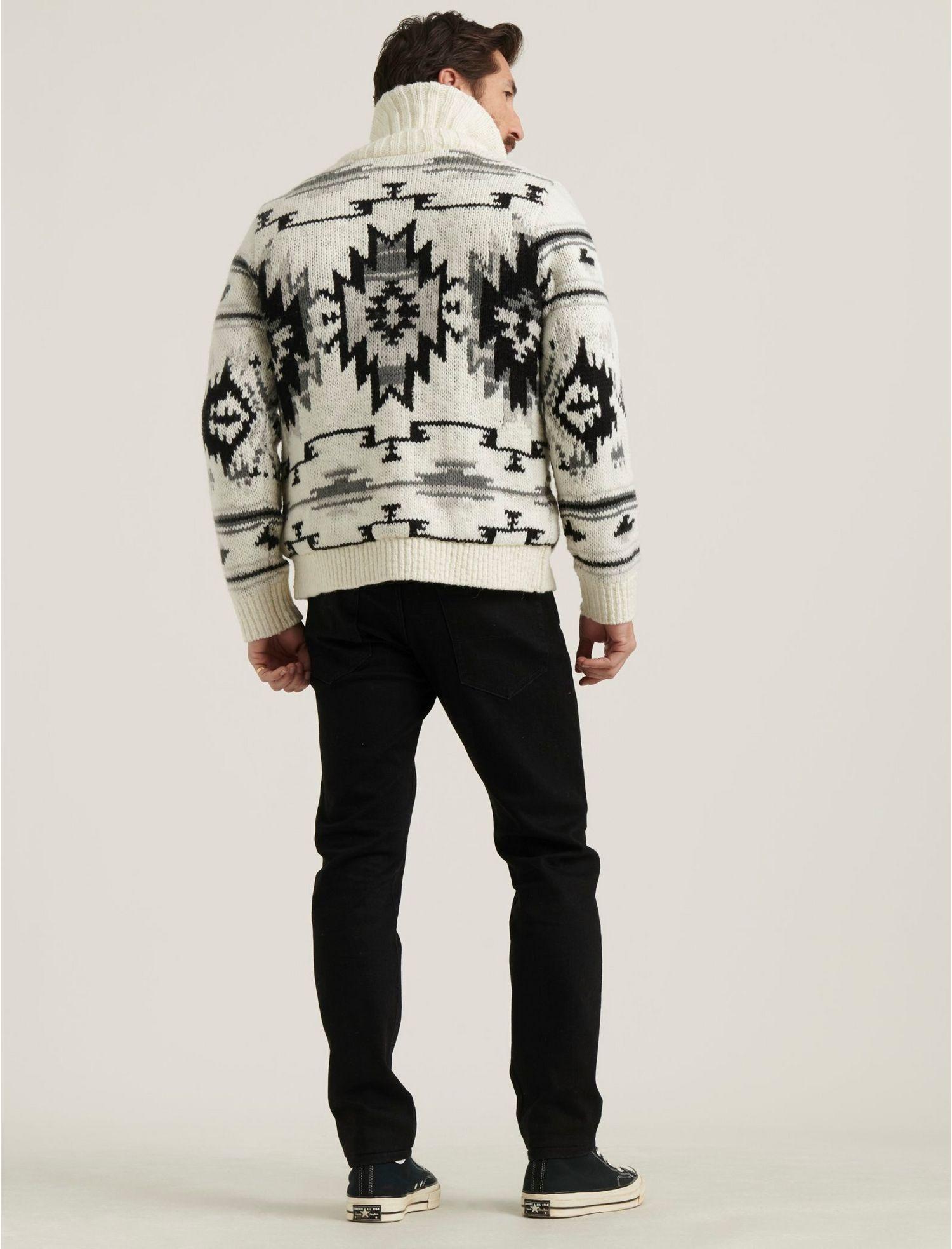 southwestern sherpa lined shawl cardigan