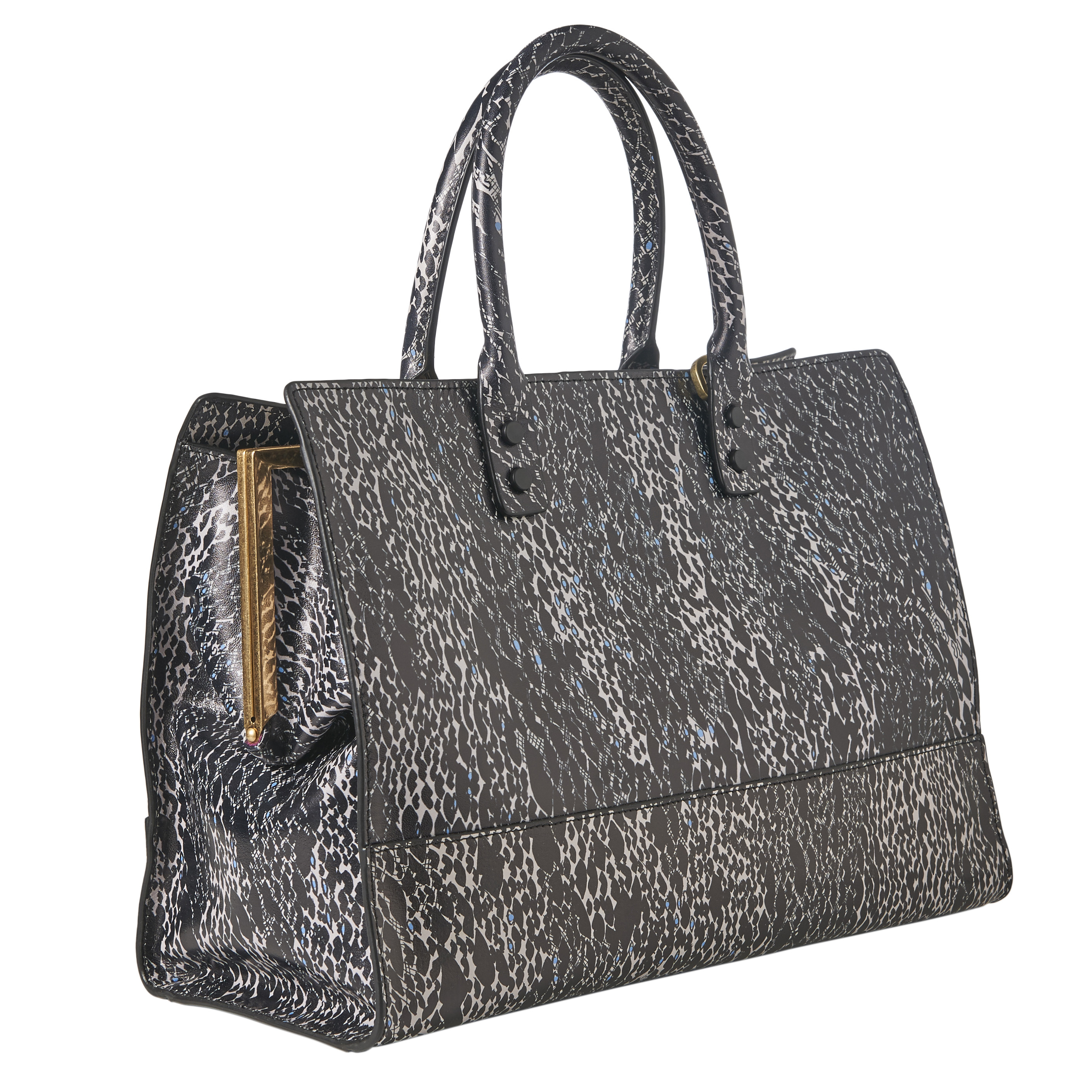Lulu Guinness Lucille Snake lulu guinness snake doodle print medium in gray lyst Lulu Guinness Lucille Snake lulu guinness snake doodle print medium in gray lyst