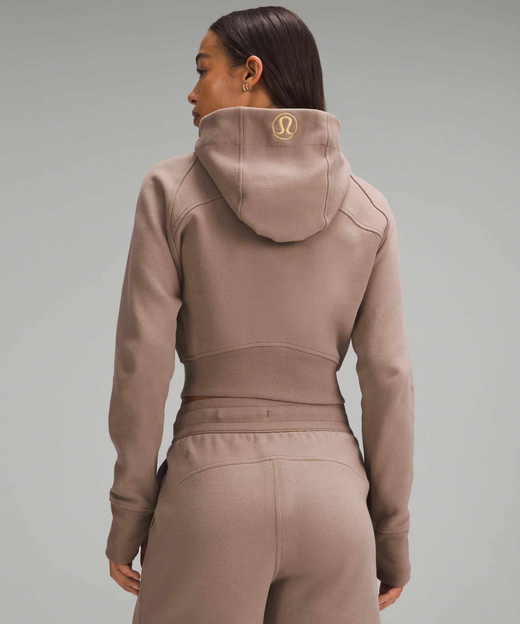 lululemon Scuba Full-zip Cropped Hoodie in Brown | Lyst