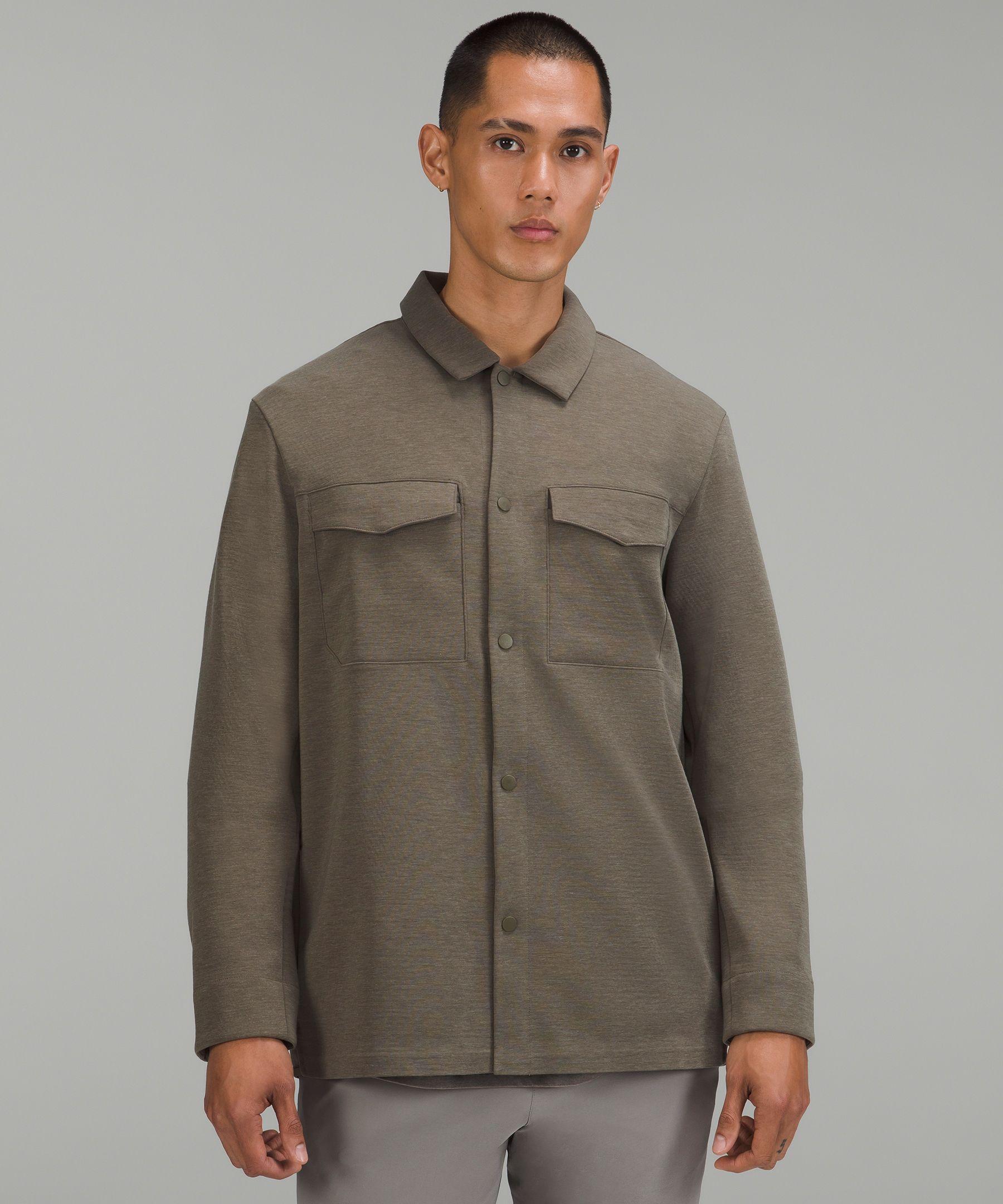 lululemon athletica Gridliner Fleece Overshirt in Brown for Men