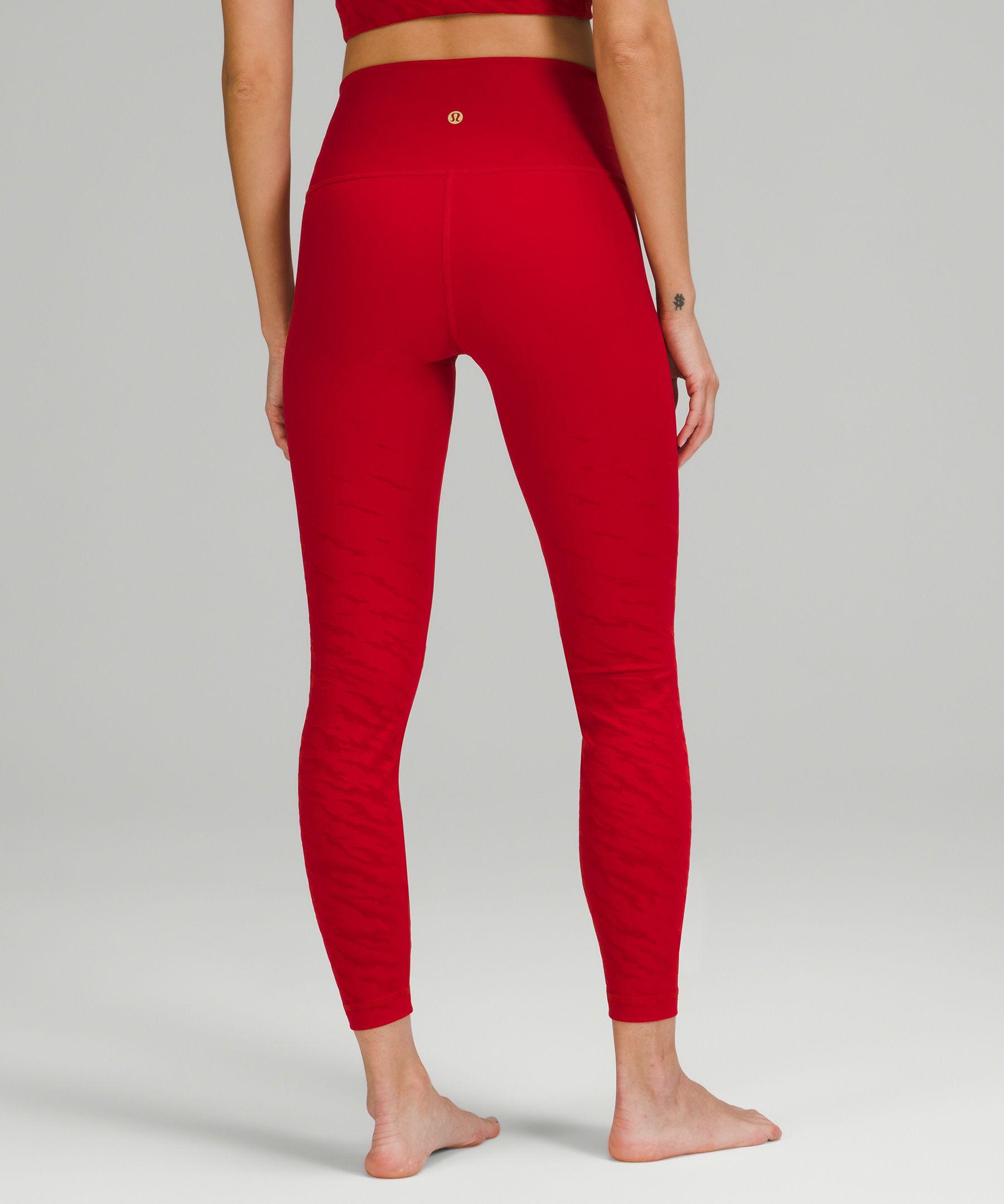 This lululemon dark red new year set is a VIBE in the align leggings 