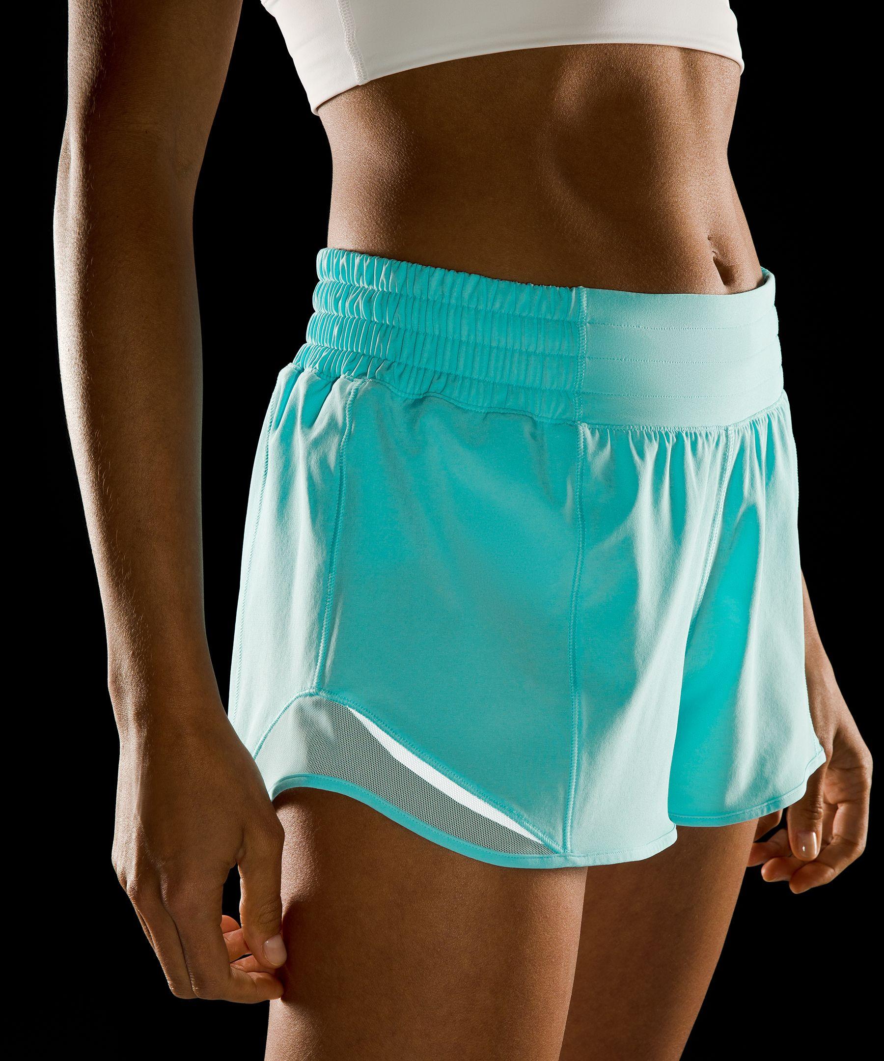 Lululemon Hotty Hot Low-Rise Lined Short 2.5”, Cyan Blue, NWT, Size 8
