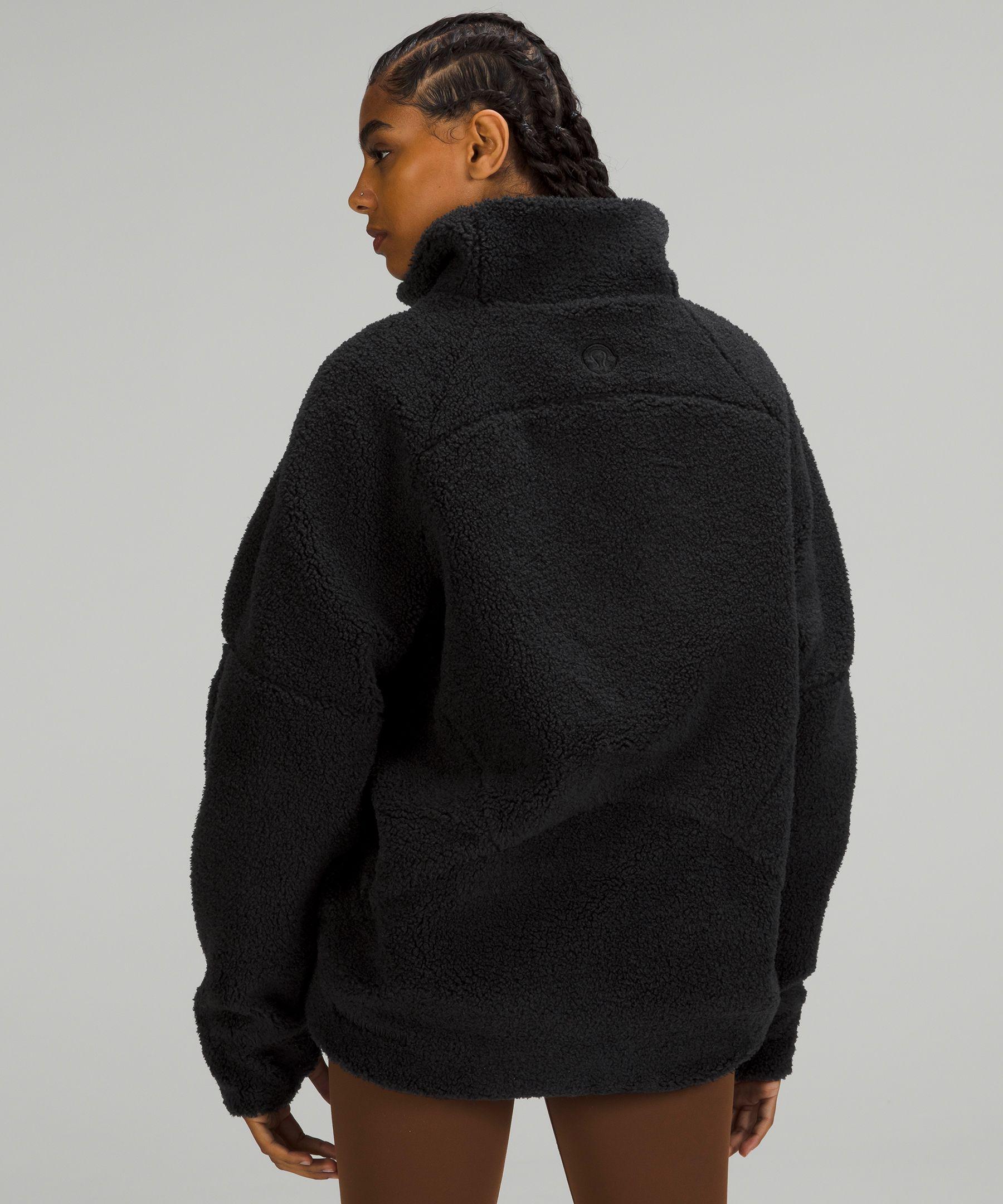 lululemon athletica Scuba Oversized Fleece Funnel-neck Half-zip Long in  Black