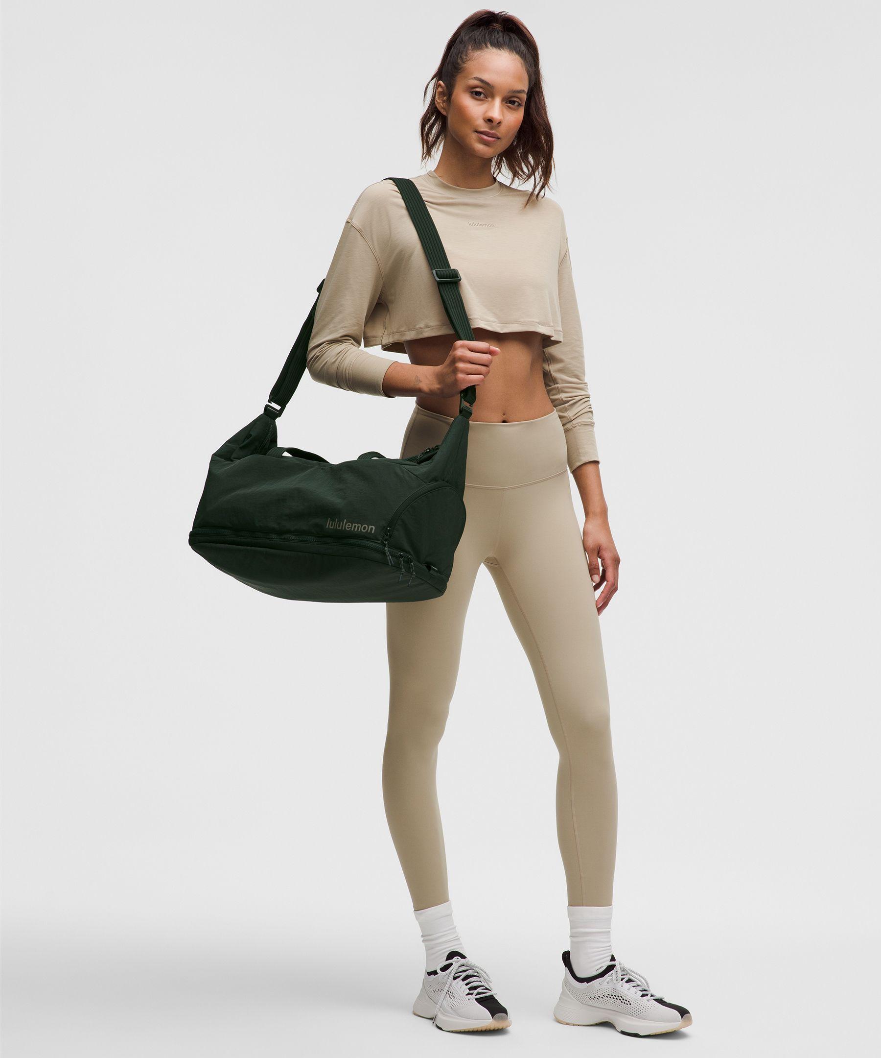 gym bag women lululemon Athletica Lululemon Side-Cinch Shopper 18L (Black) : Clothing, Shoes & Jewelry Lululemon's 3-in-1 Duffel Bag Takes