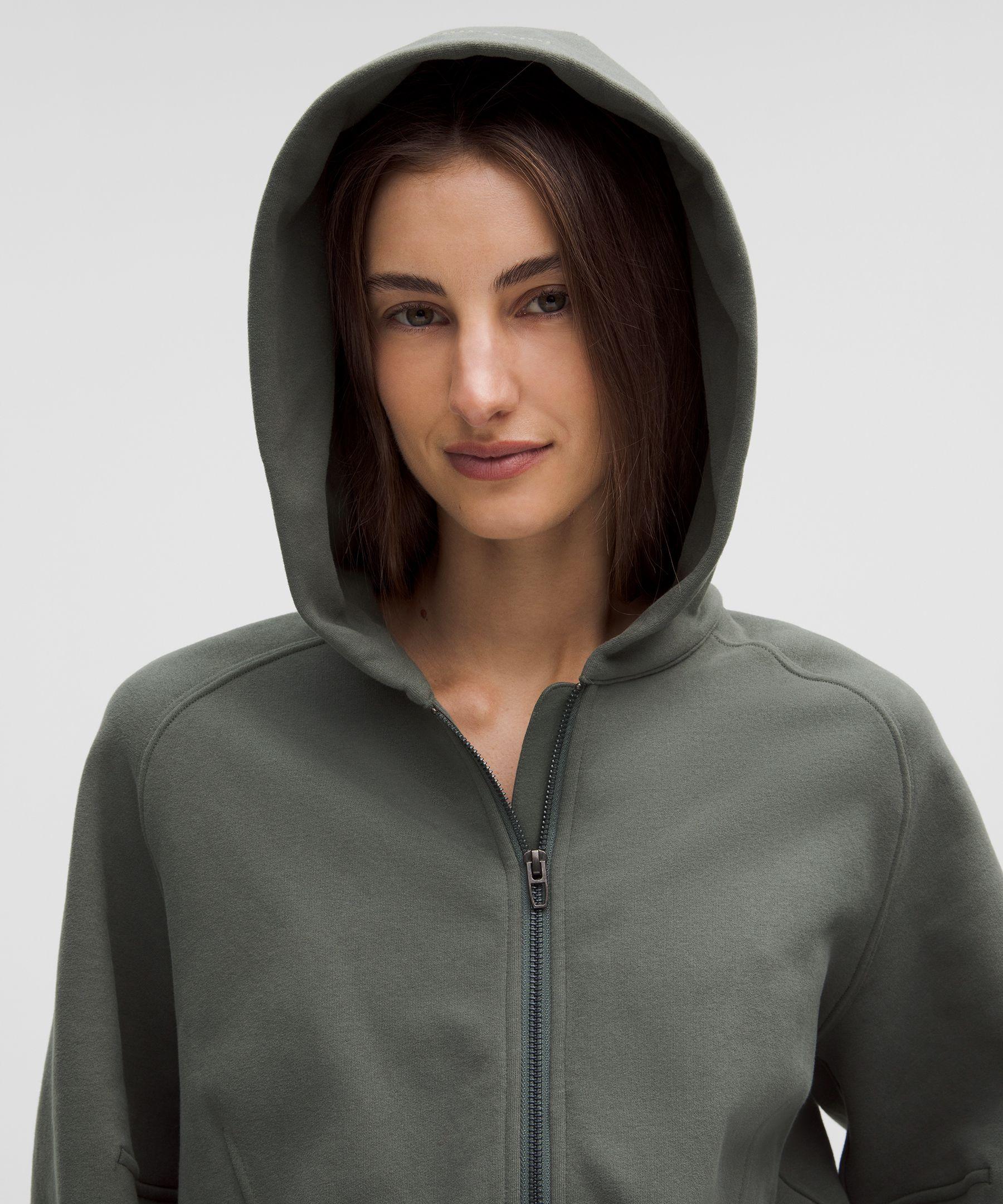 lululemon Loungeful Relaxed-Fit Full-Zip Cropped Hoodie in Gray | Lyst