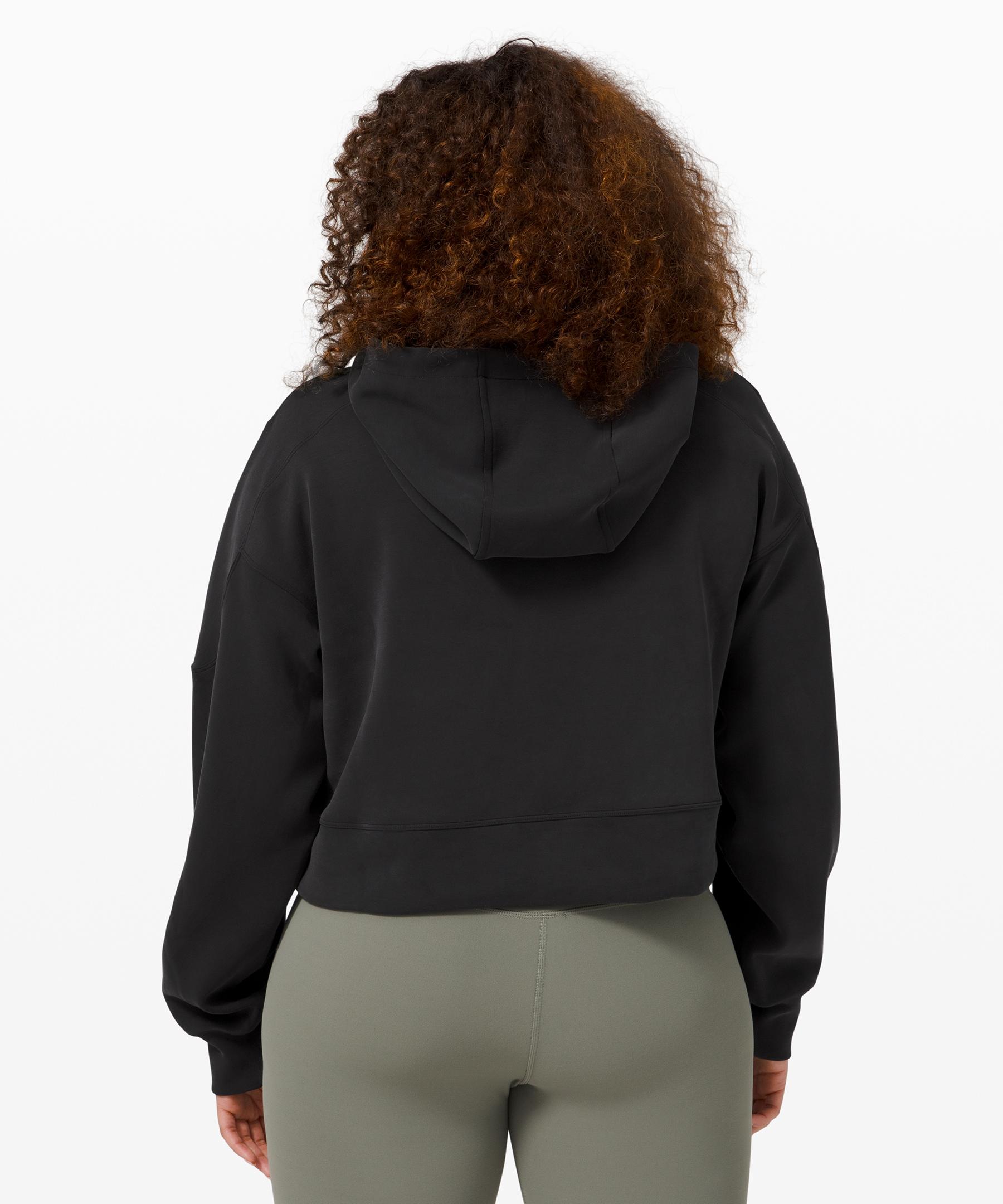 lululemon get centred crop moletom com capuz