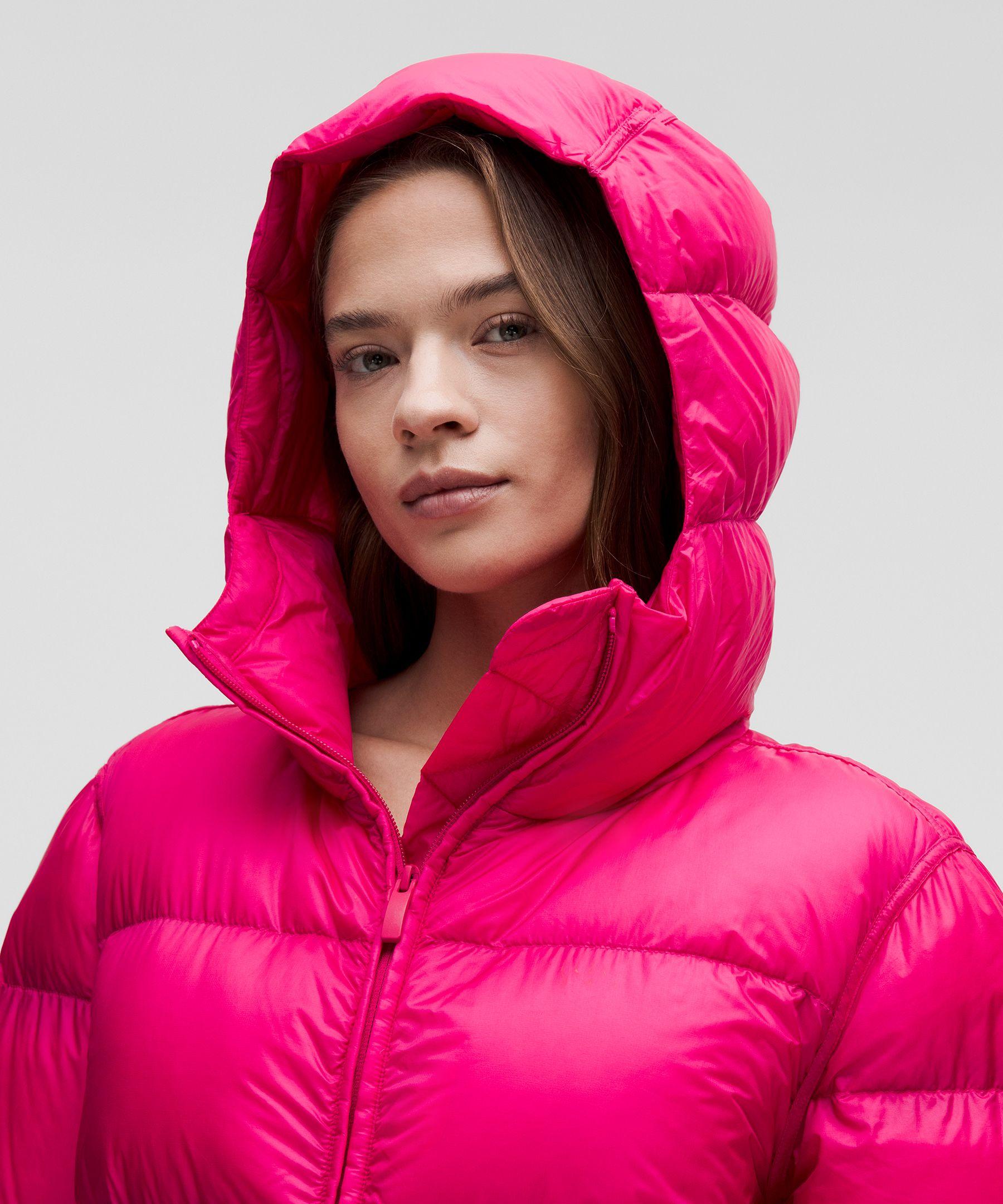 lululemon Featherweight 900-Down-Fill Long Puffer Jacket in Pink