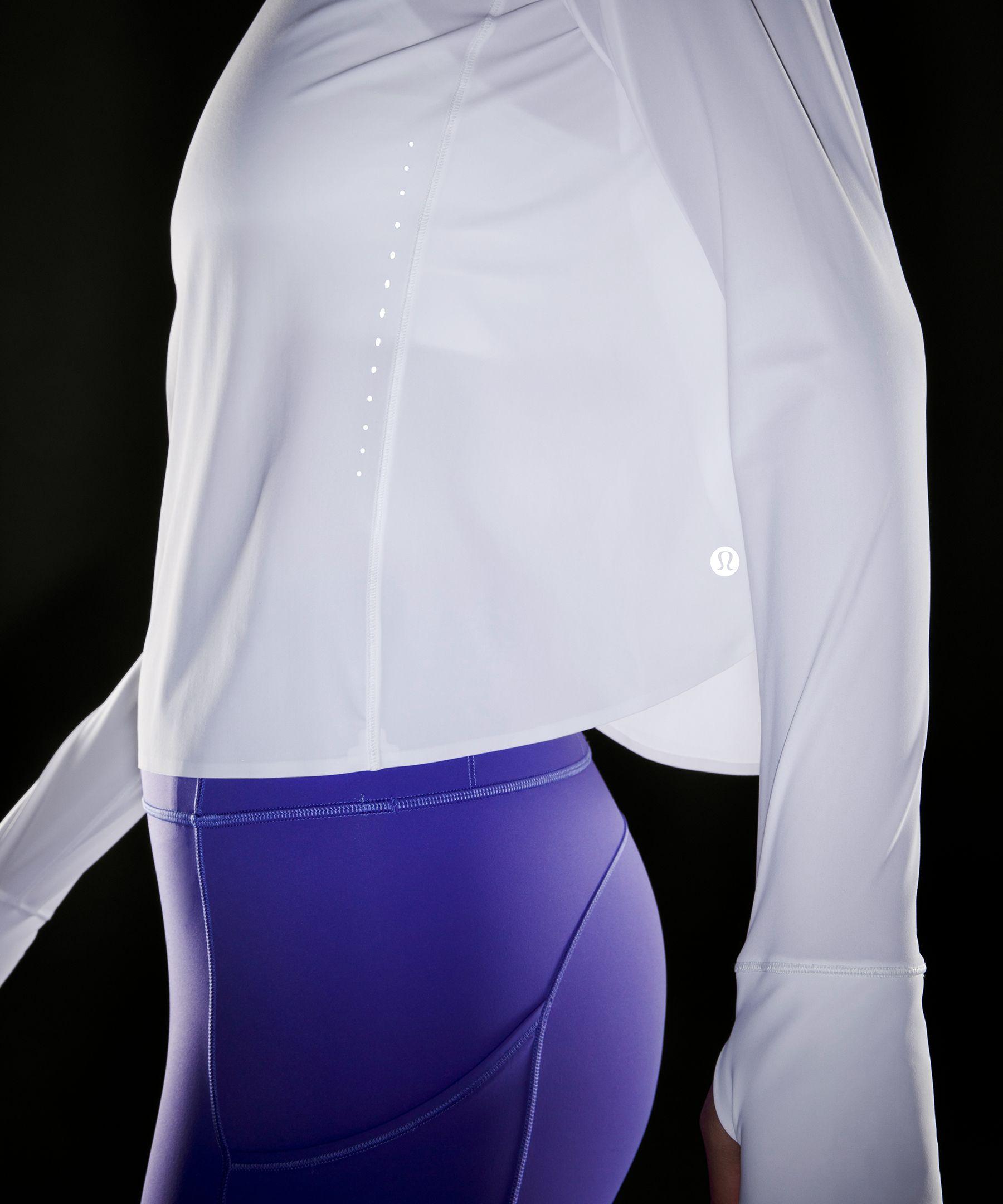 lululemon athletica Uv Protection Running Long Sleeve Shirt in White | Lyst