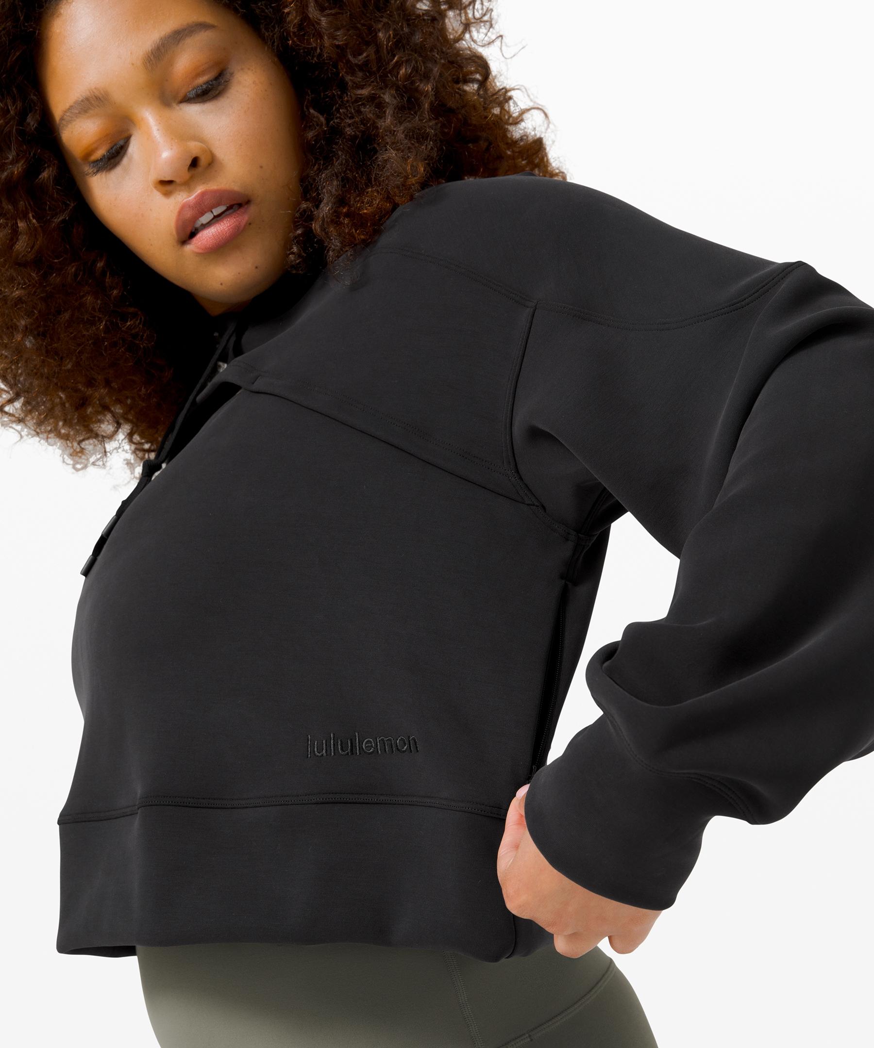 lululemon get centred crop moletom com capuz