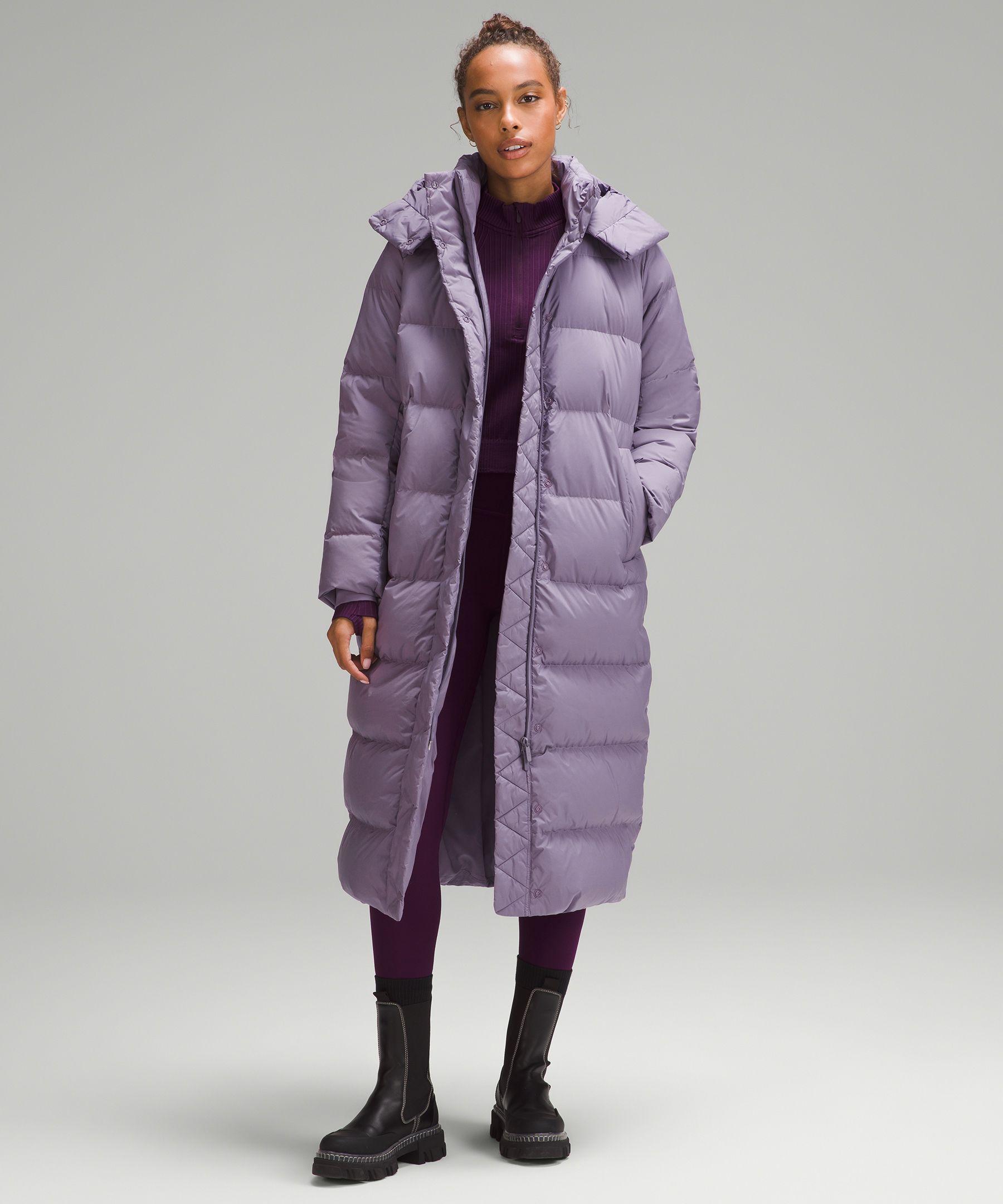 lululemon athletica Wunder Puff Long Jacket in Purple