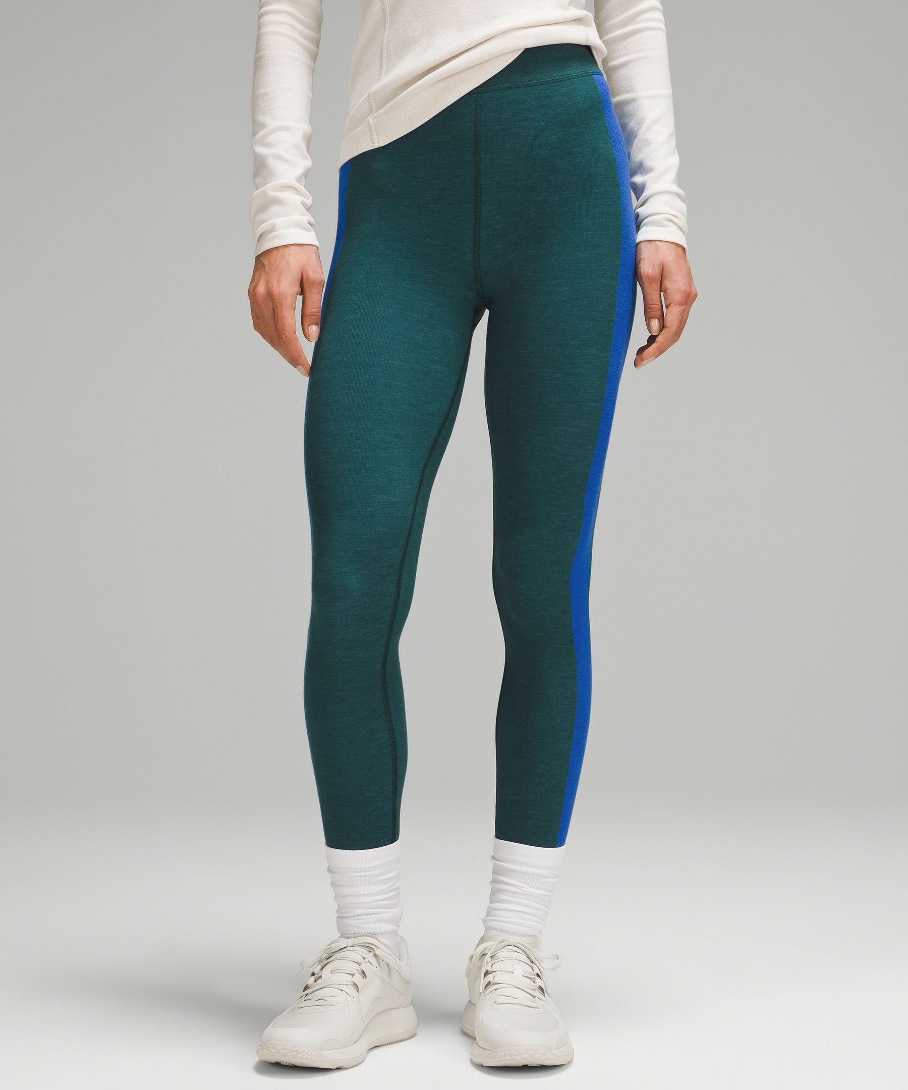 lululemon athletica Keep The Heat Thermal High-rise Tight Leggings  Colourblock - 28 - Color Blue/green - Size 0