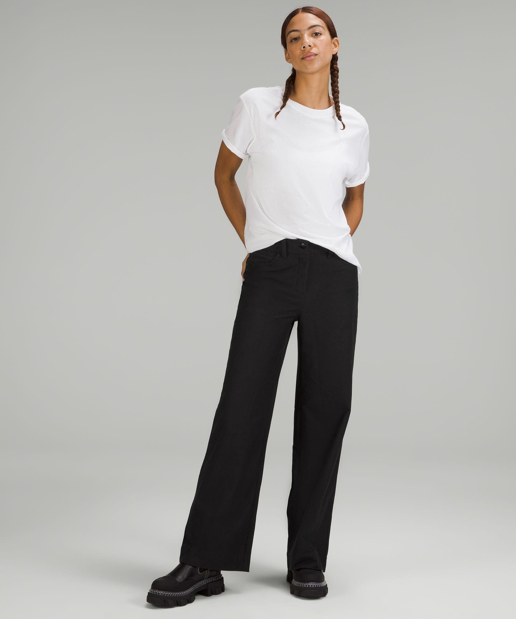 lululemon athletica City Sleek 5 Pocket High-rise Wide-leg Pant Full Length  Light Utilitech in Black | Lyst