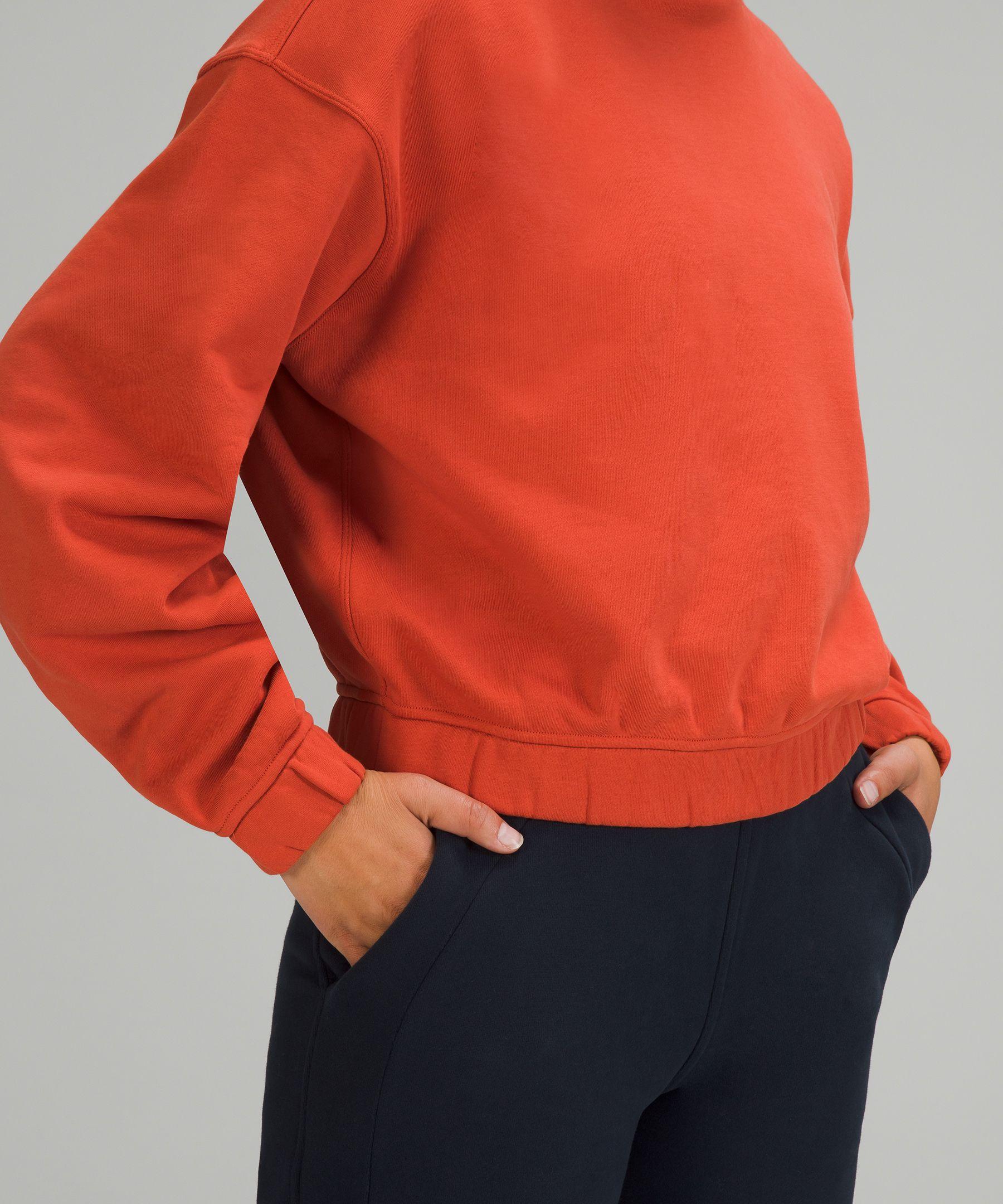 lululemon athletica Relaxed Cropped Hoodie in Red | Lyst